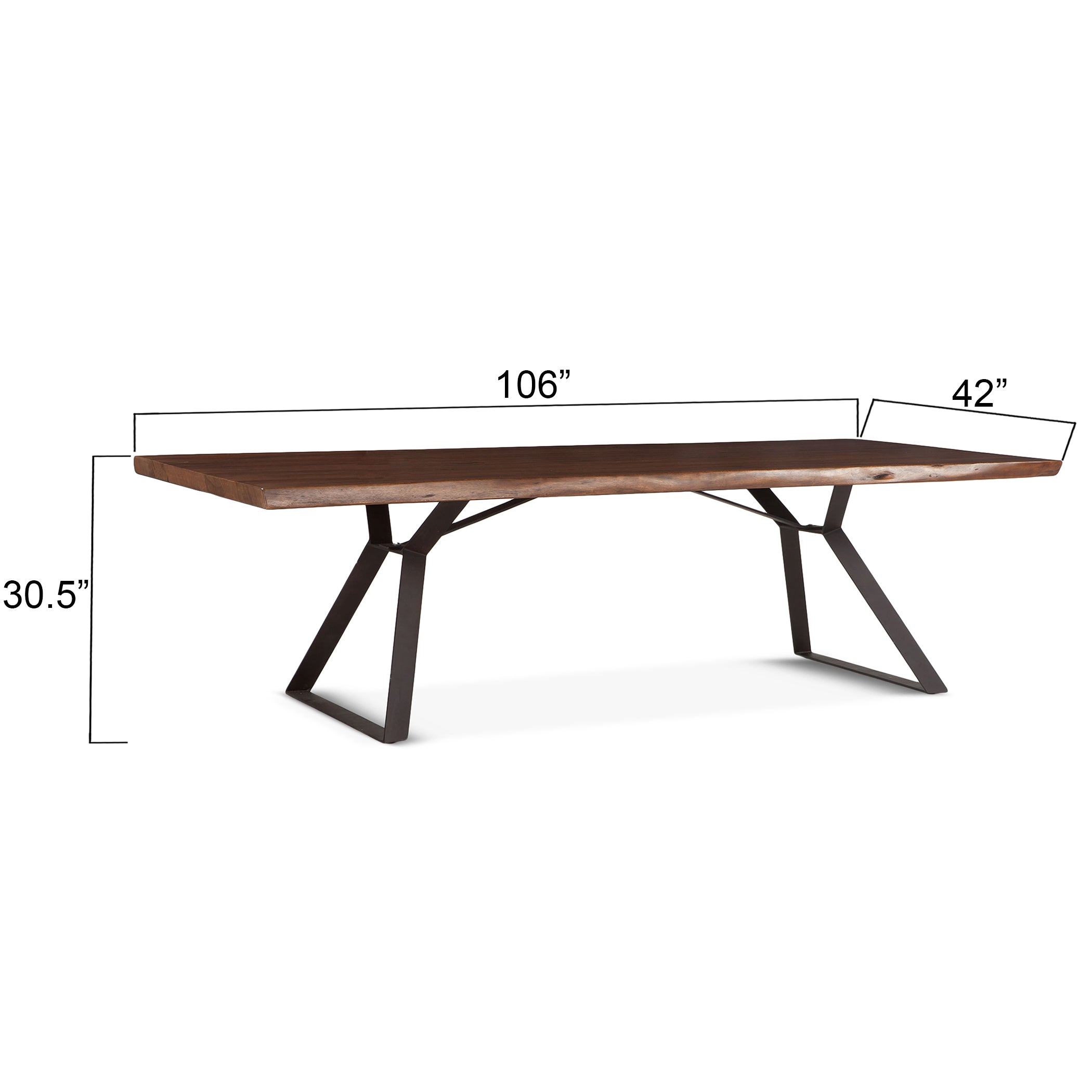 106" Walnut Dining Table