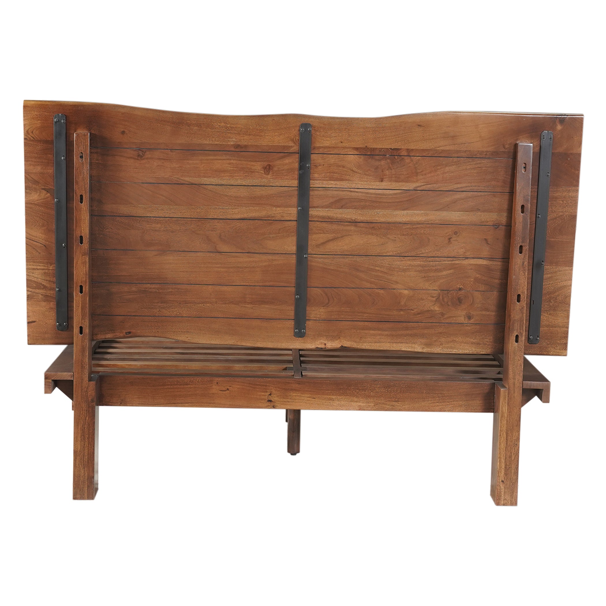75" Walnut Queen Size Bed