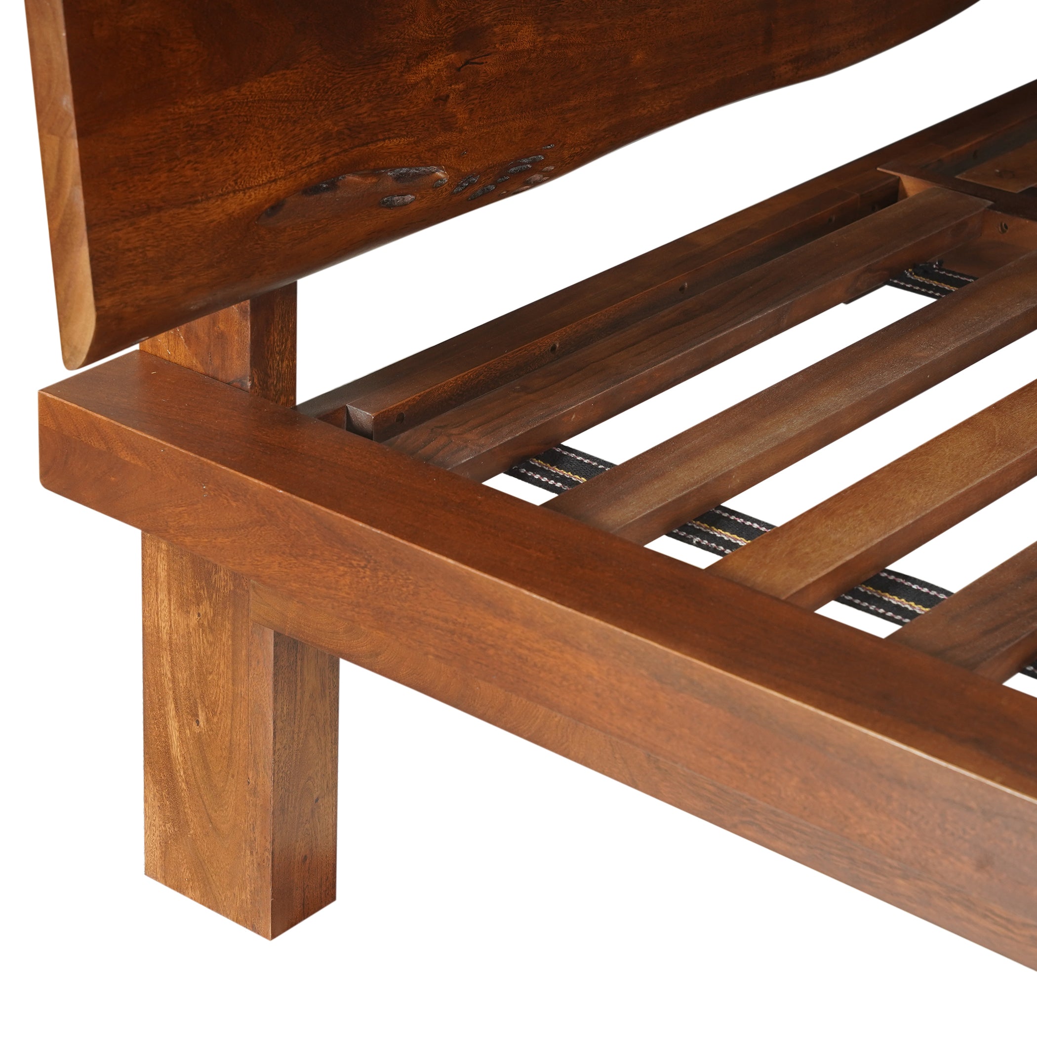 75" Walnut Queen Size Bed