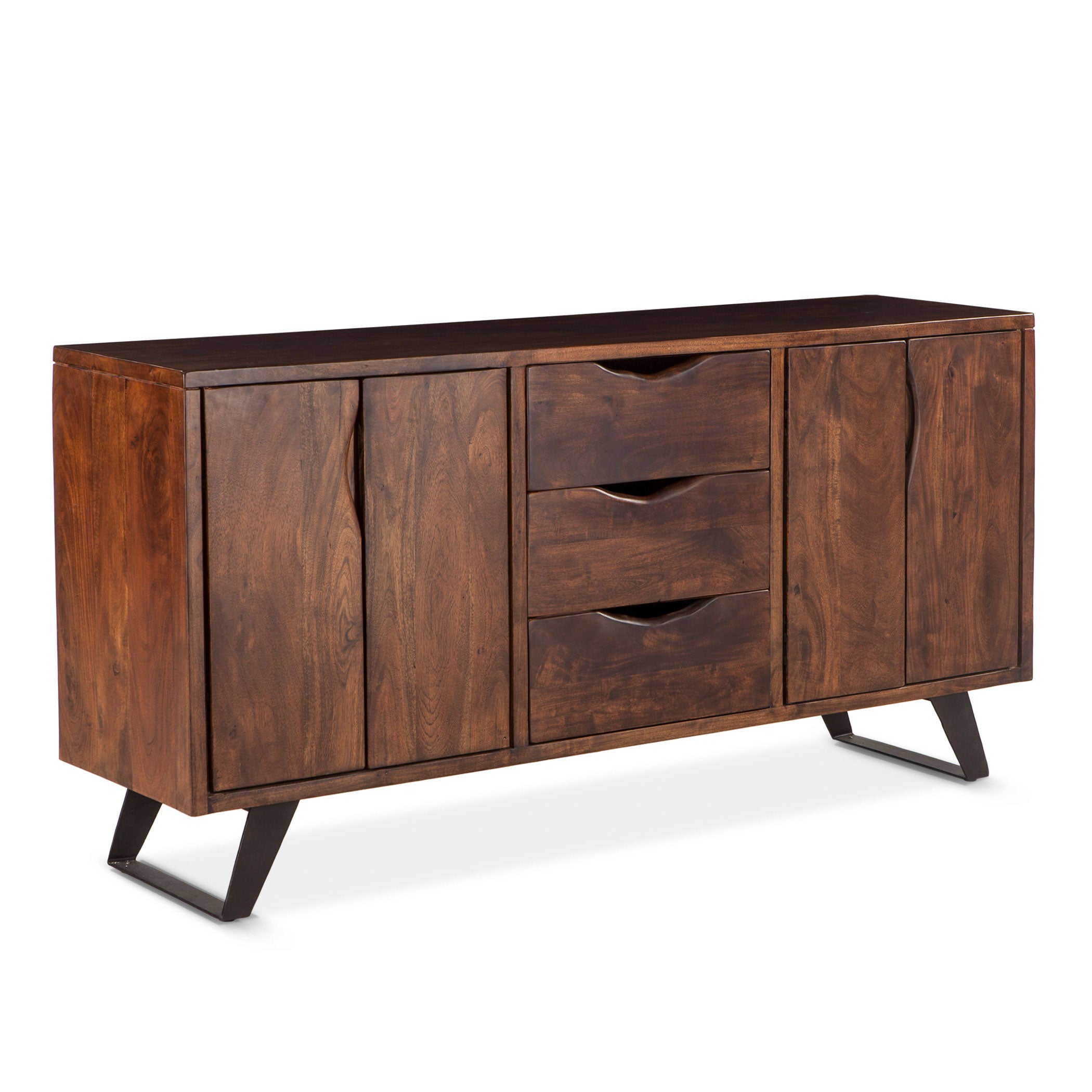 68" Walnut Acacia Wood Sideboard