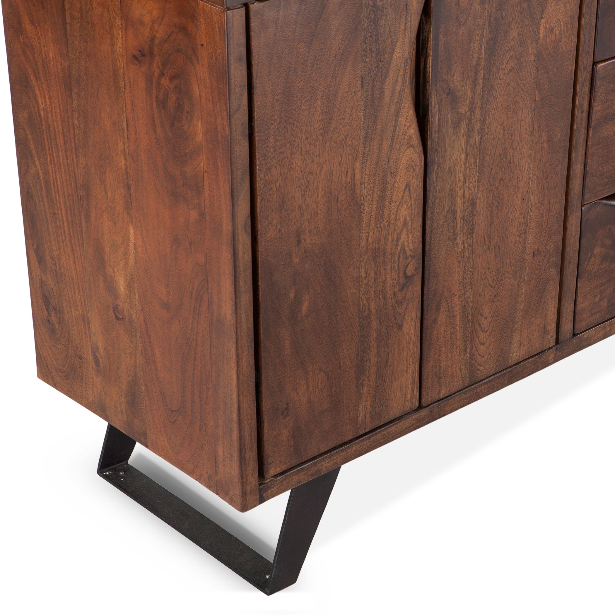 68" Walnut Acacia Wood Sideboard