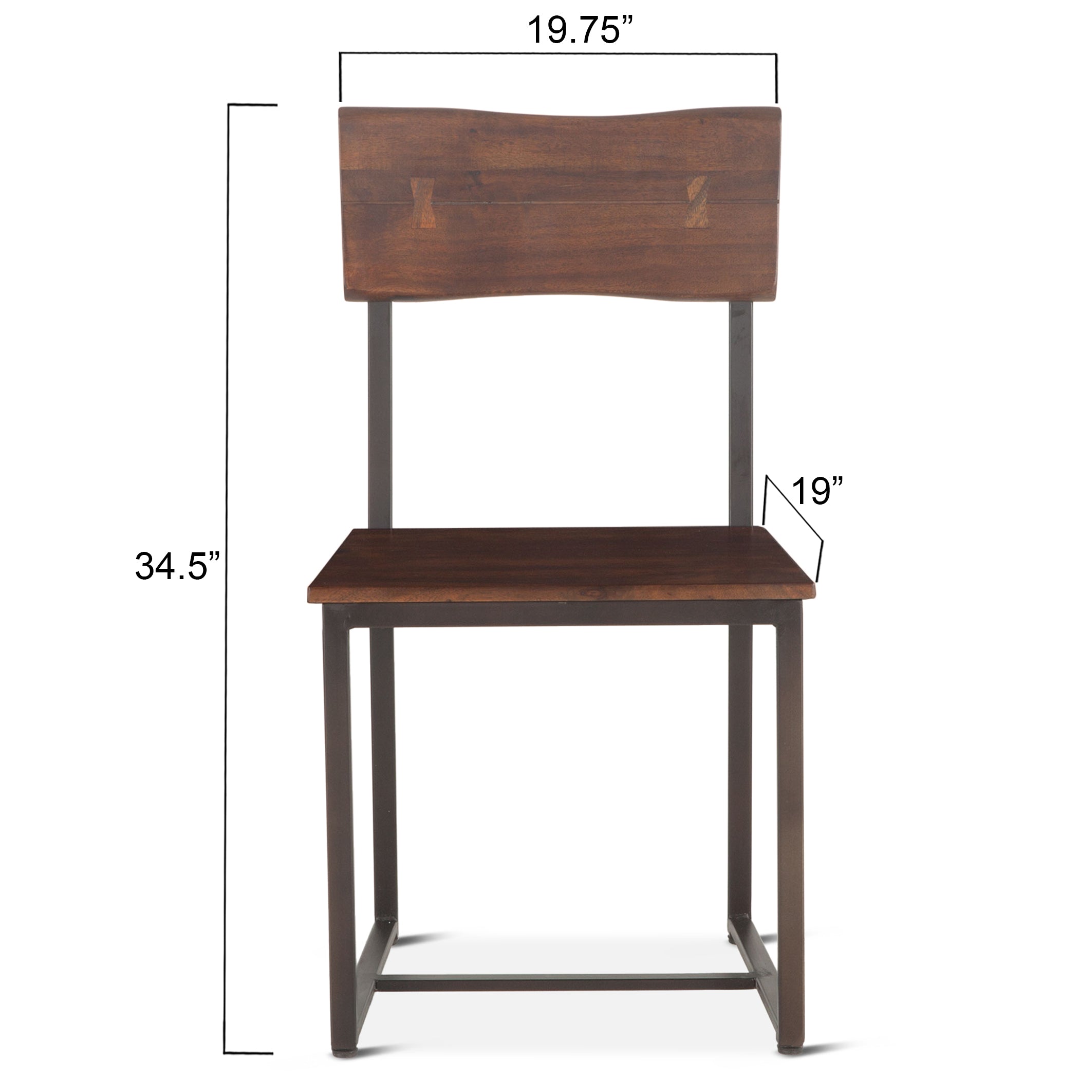 19" Dining Chair in Walnut Wood