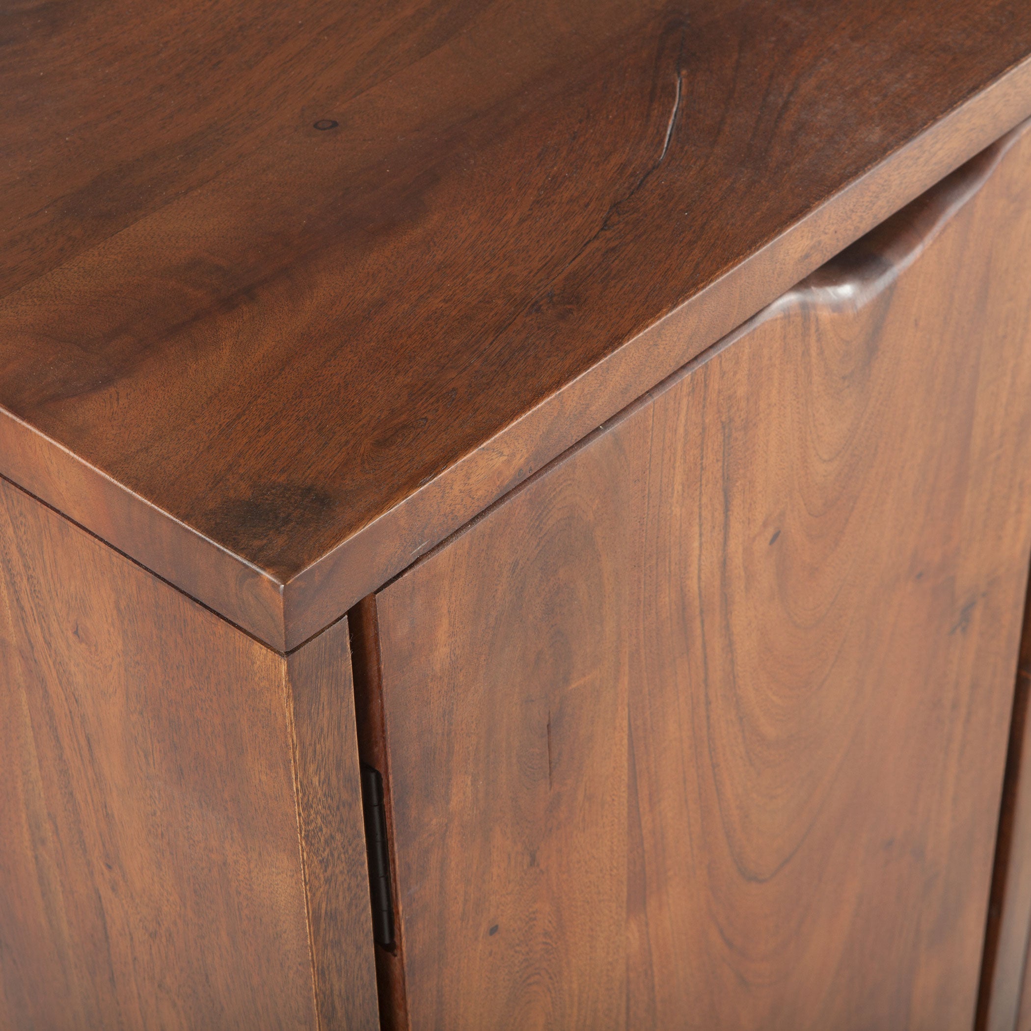 54" Walnut Acacia Wood Sideboard