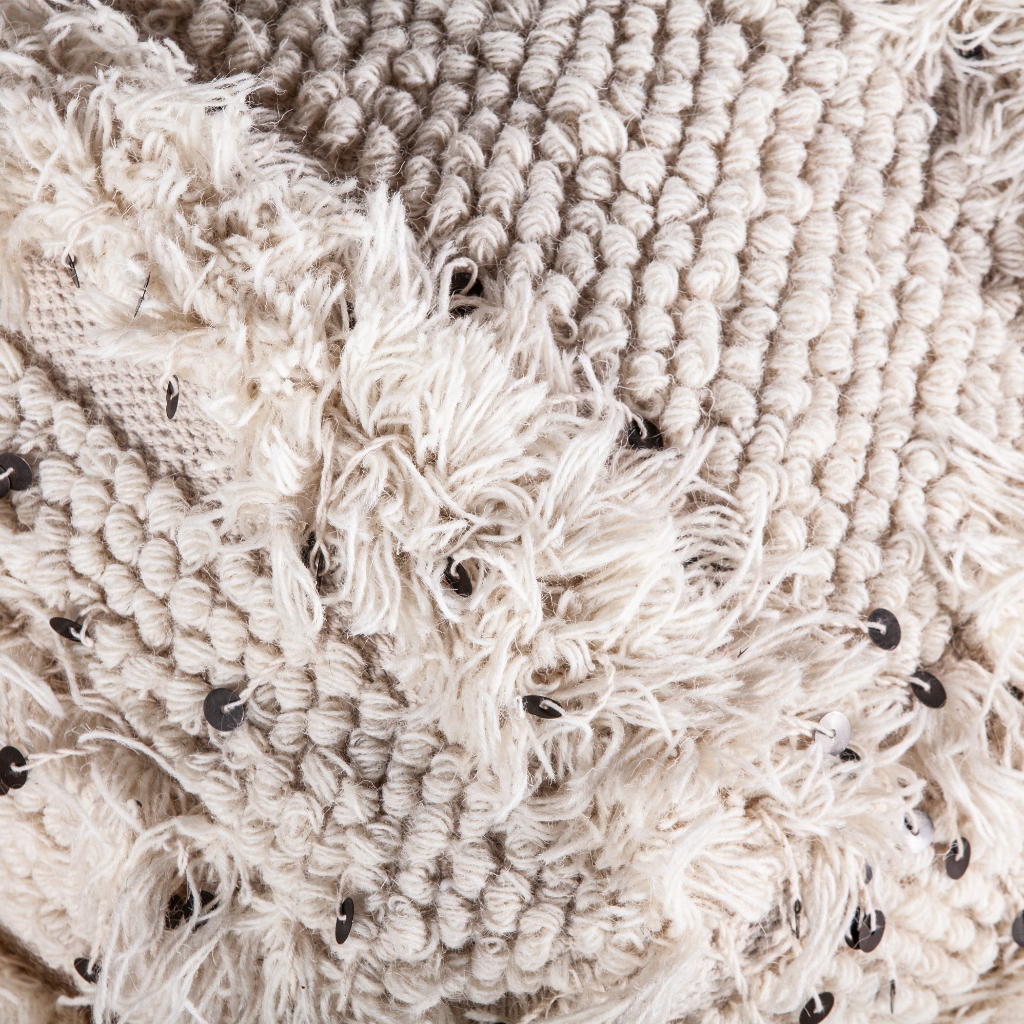 21" Moroccan Sequined Accent Ottoman