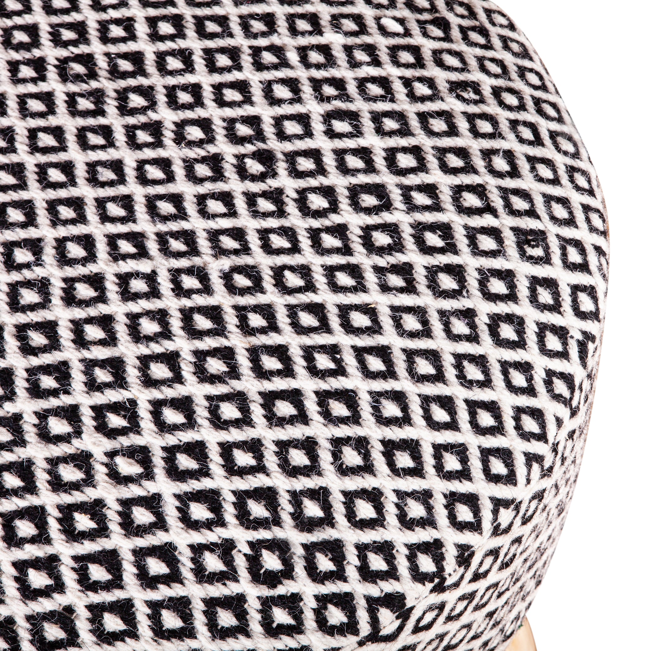 24" Handloom Durry Upholstered Accent Stool