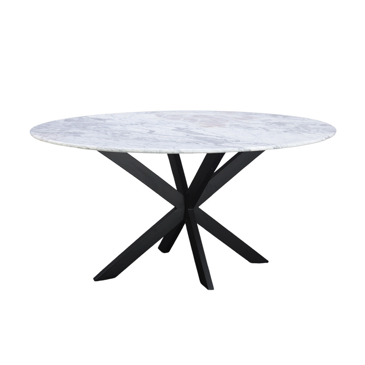 70" Satvario White Marble Oval Dining Table