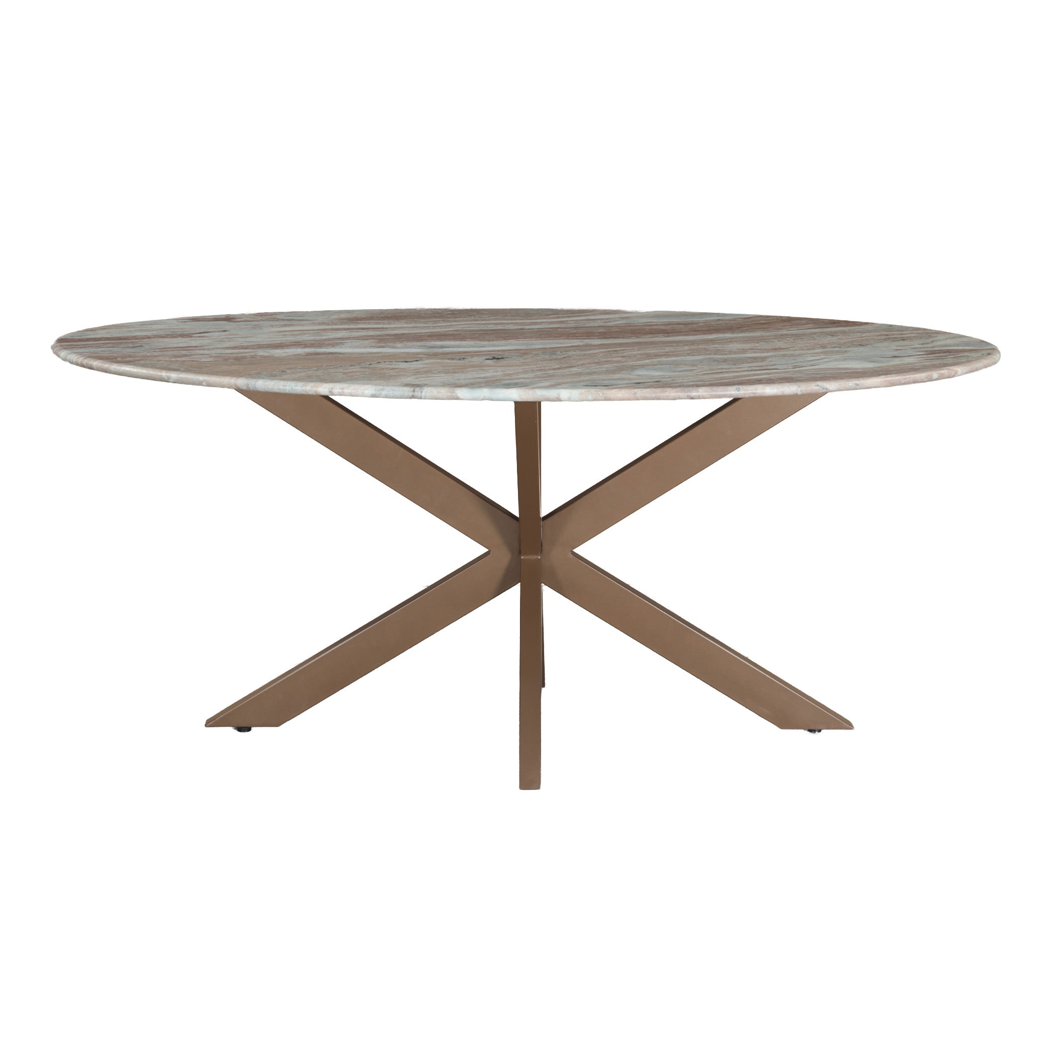 70" Sawar Marble Oval Dining Table