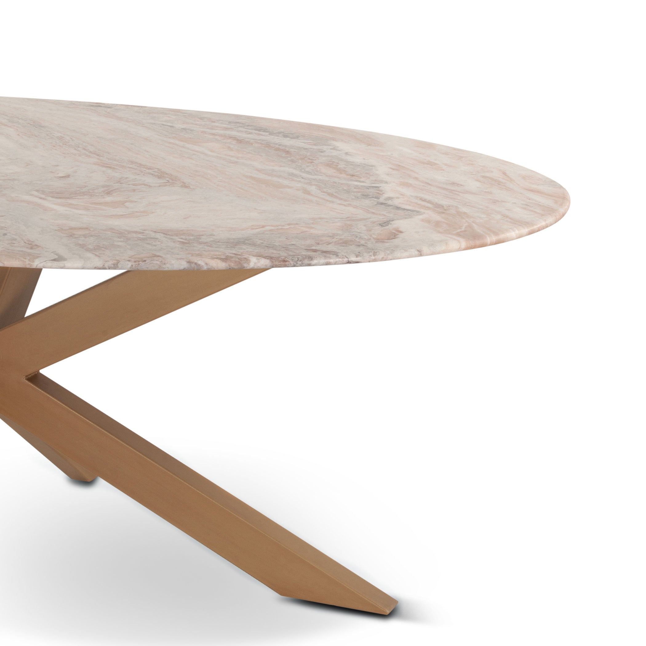 90" Sawar Marble Oval Dining Table