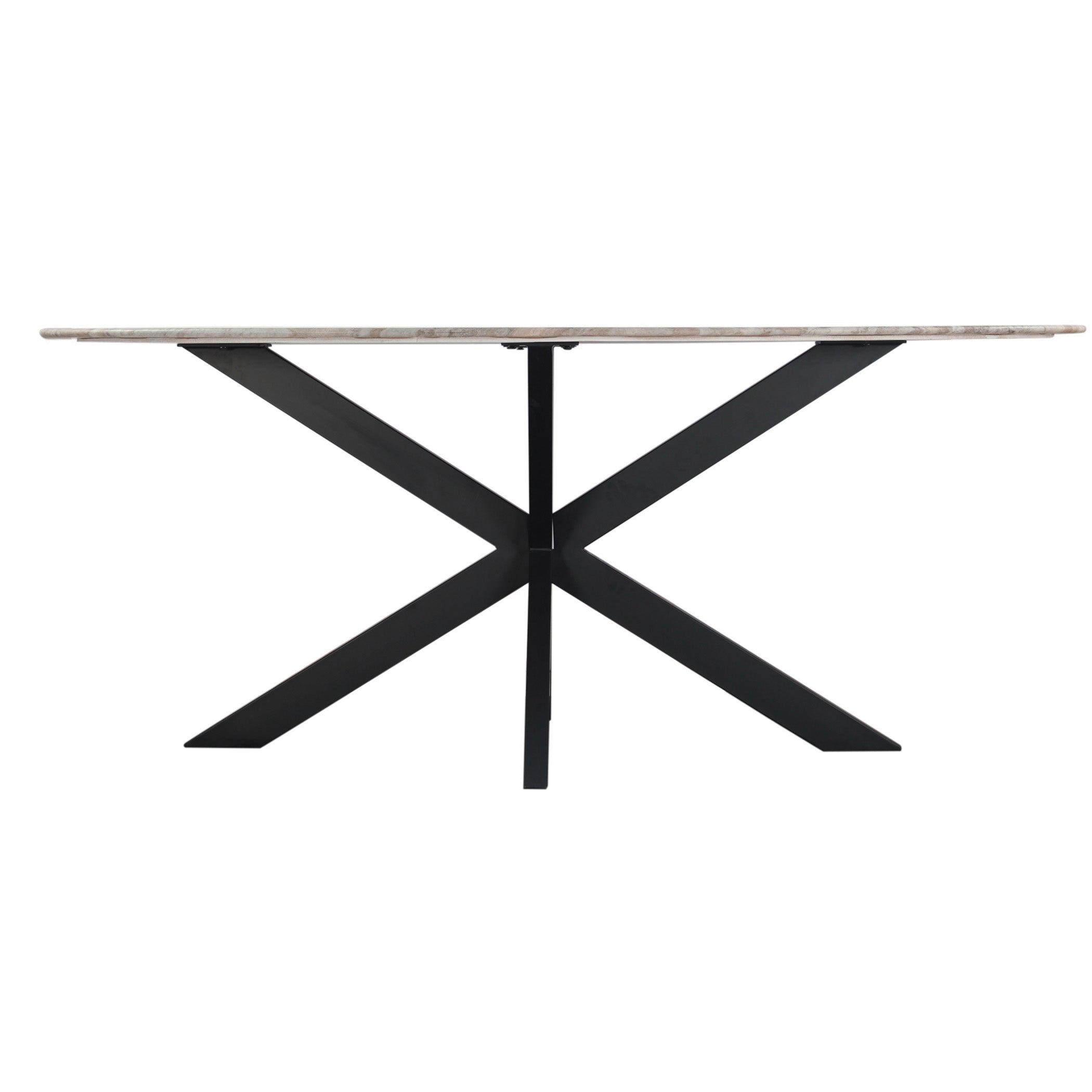 90.5" Sawar Marble Oval Dining Table