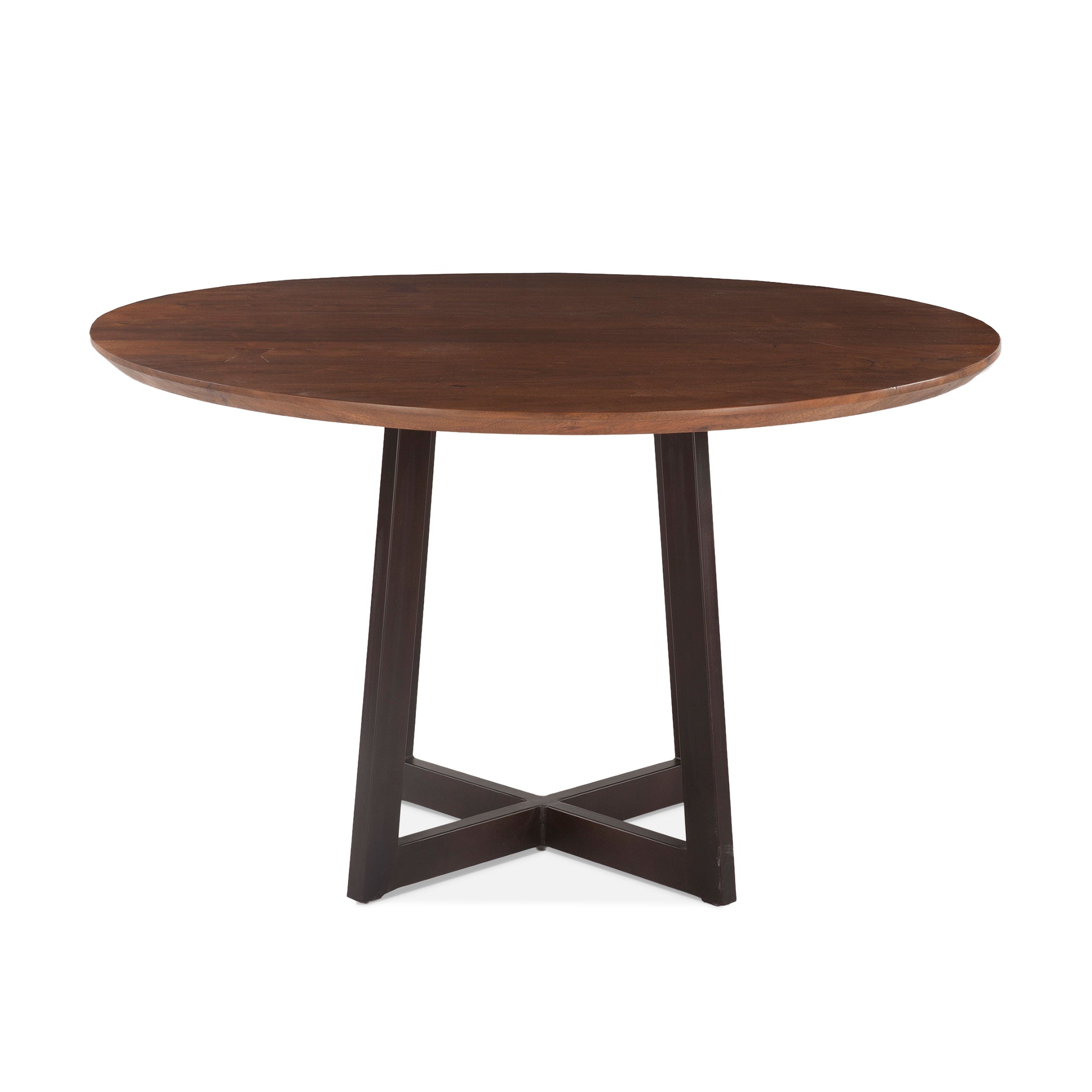 48" Walnut Round Dining Table