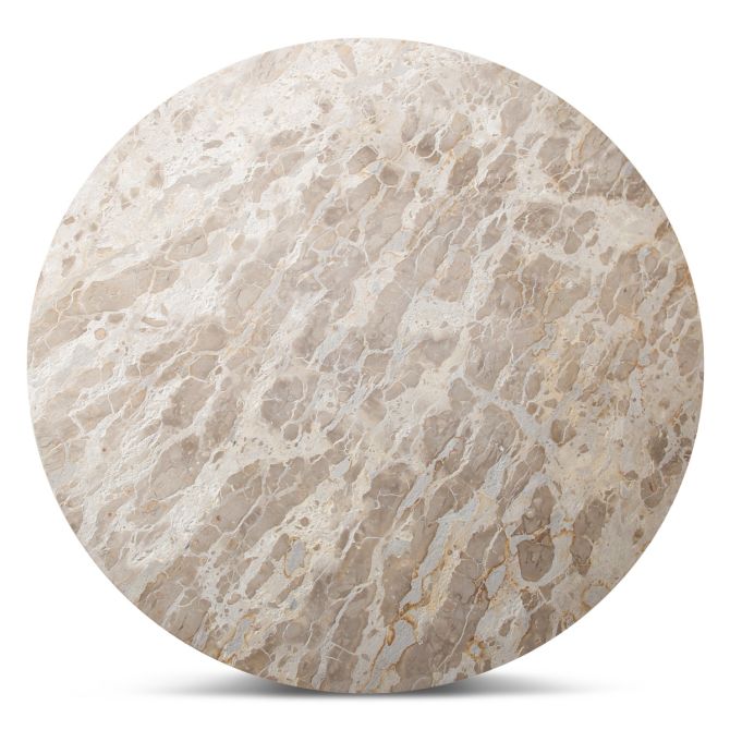 48" Capri Beige Marble Round Dining Table