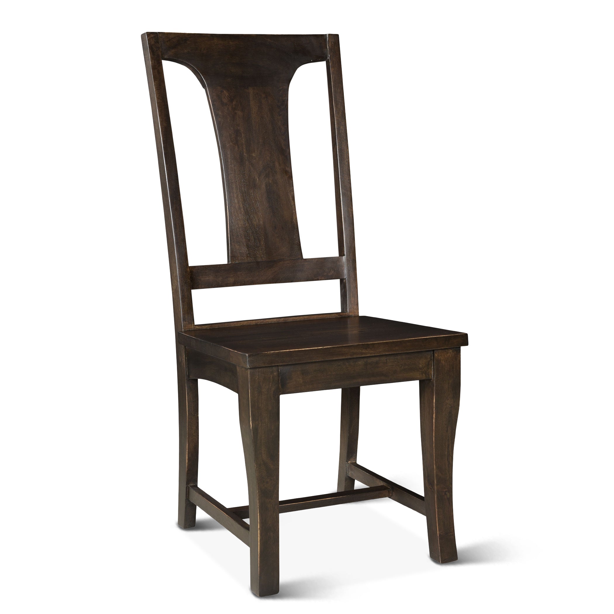 18" Vintage Brown Wood Dining Chair
