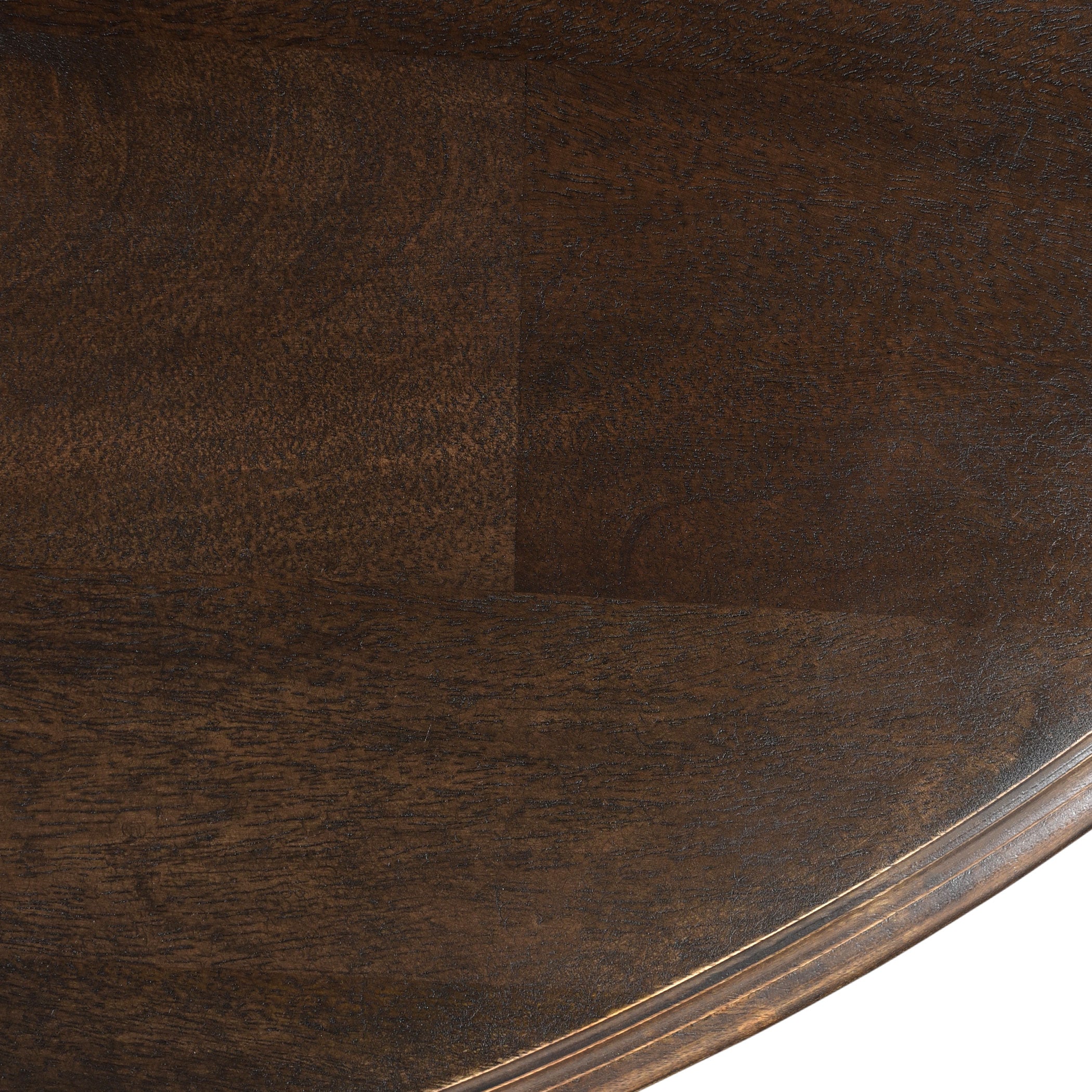 60" Vintage Brown Round Dining Table