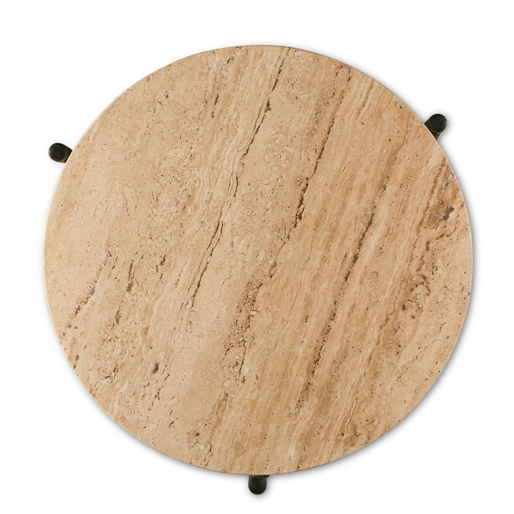 18" Travertine Stone Side Table