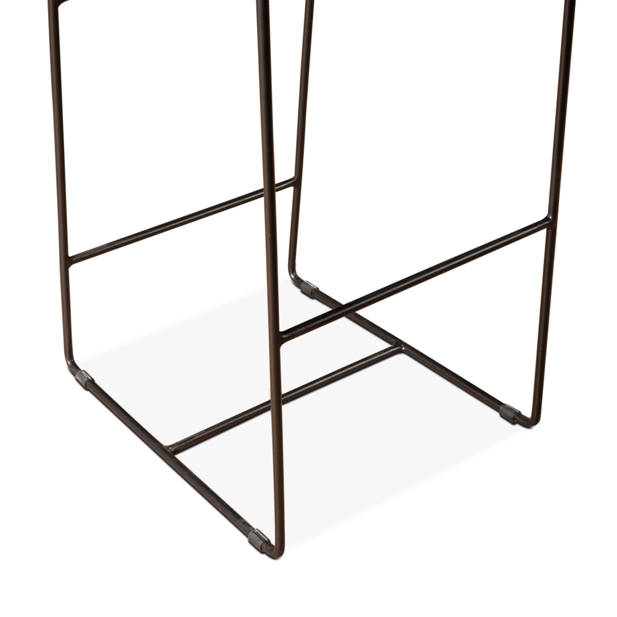 18" Brown Buffalo Leather Bar Chair