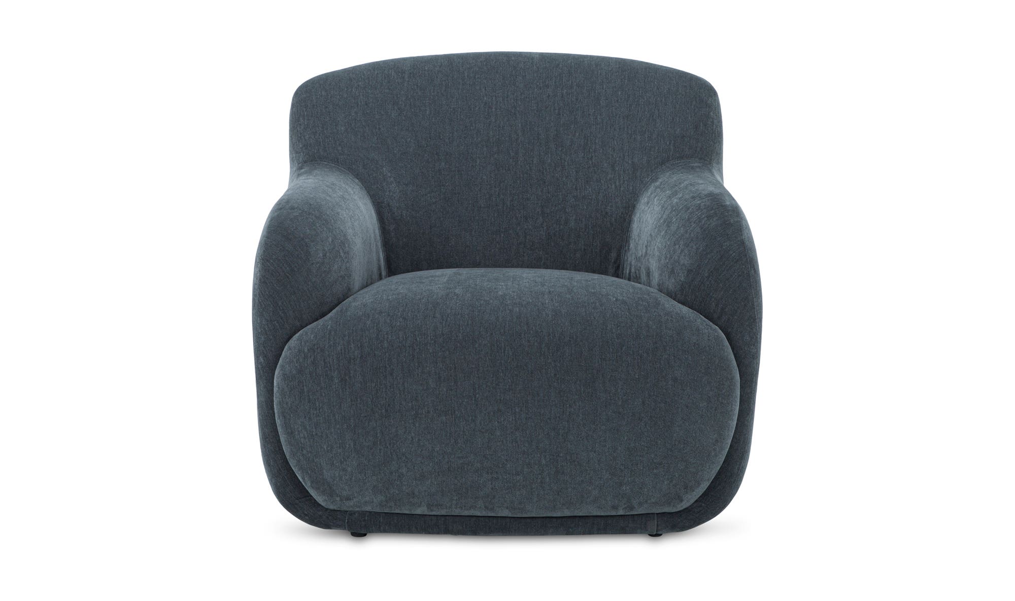 35" Slate Blue Upholstered Lounge Chair