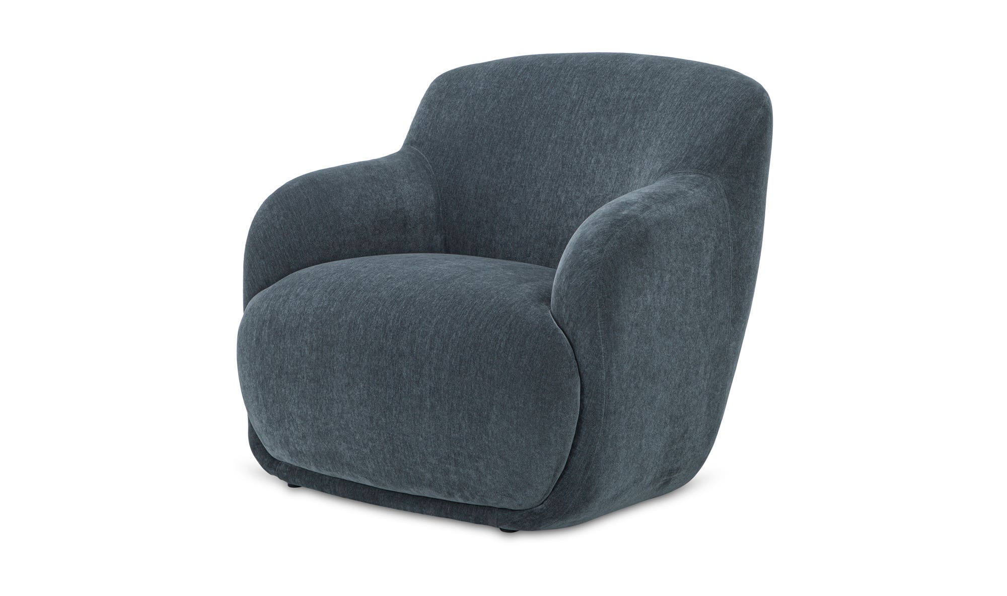 35" Slate Blue Upholstered Lounge Chair