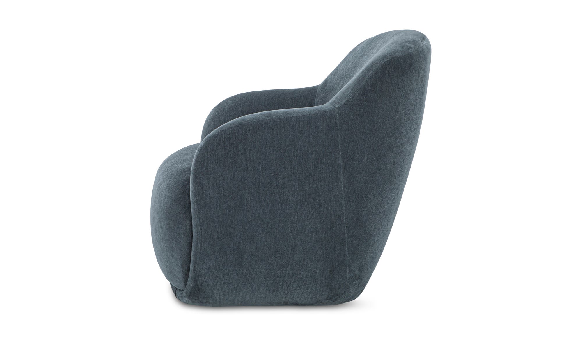 35" Slate Blue Upholstered Lounge Chair