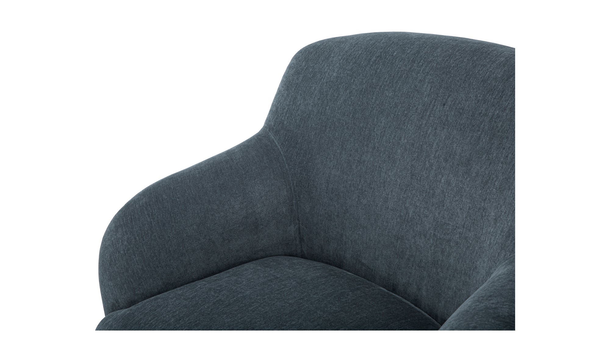 35" Slate Blue Upholstered Lounge Chair