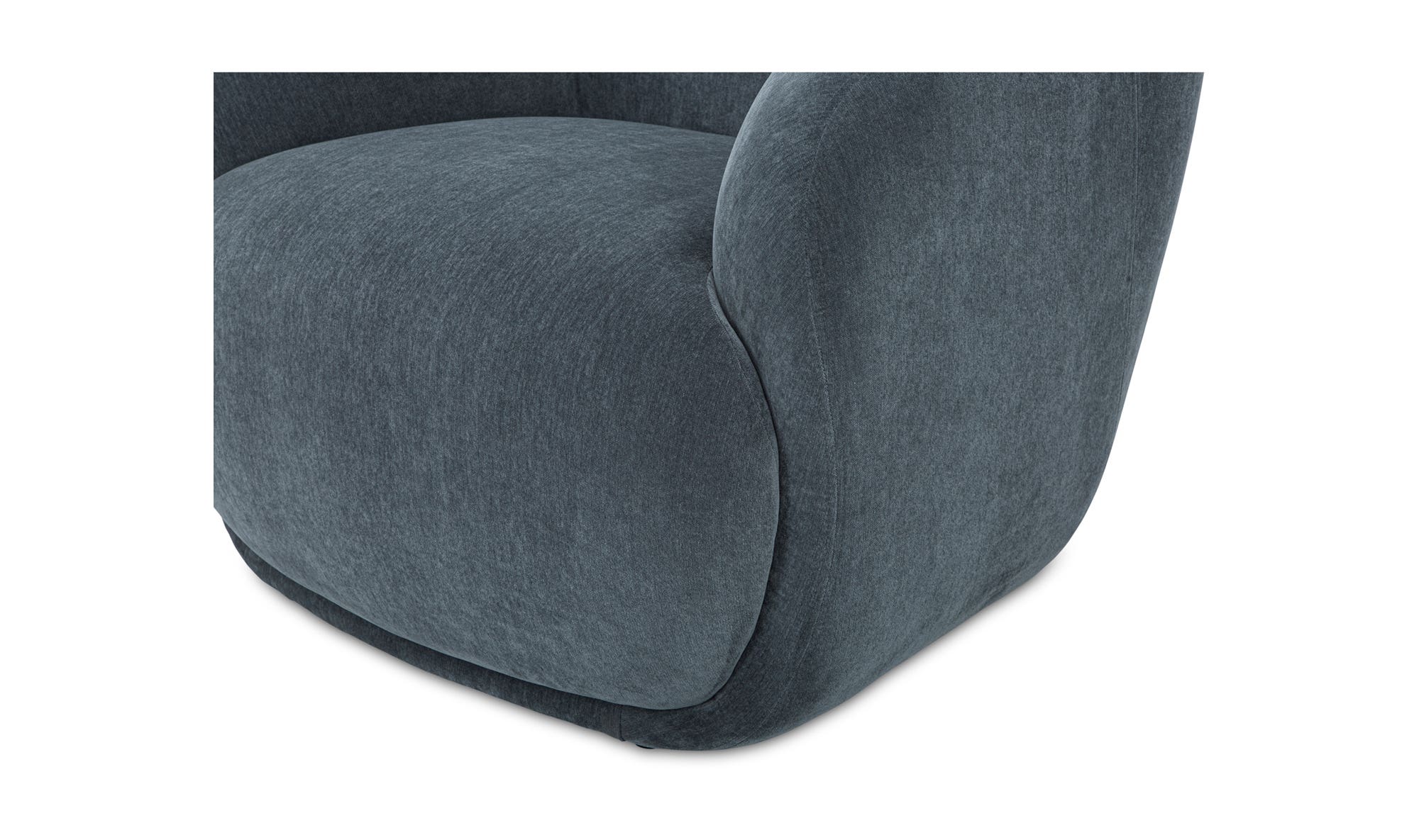 35" Slate Blue Upholstered Lounge Chair