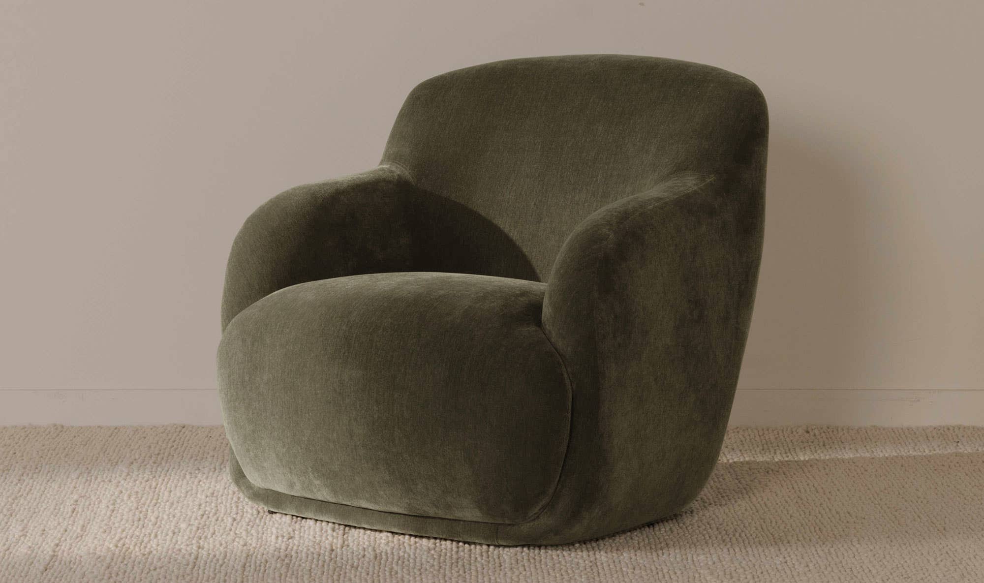 35" Cedar Green Upholstered Lounge Chair