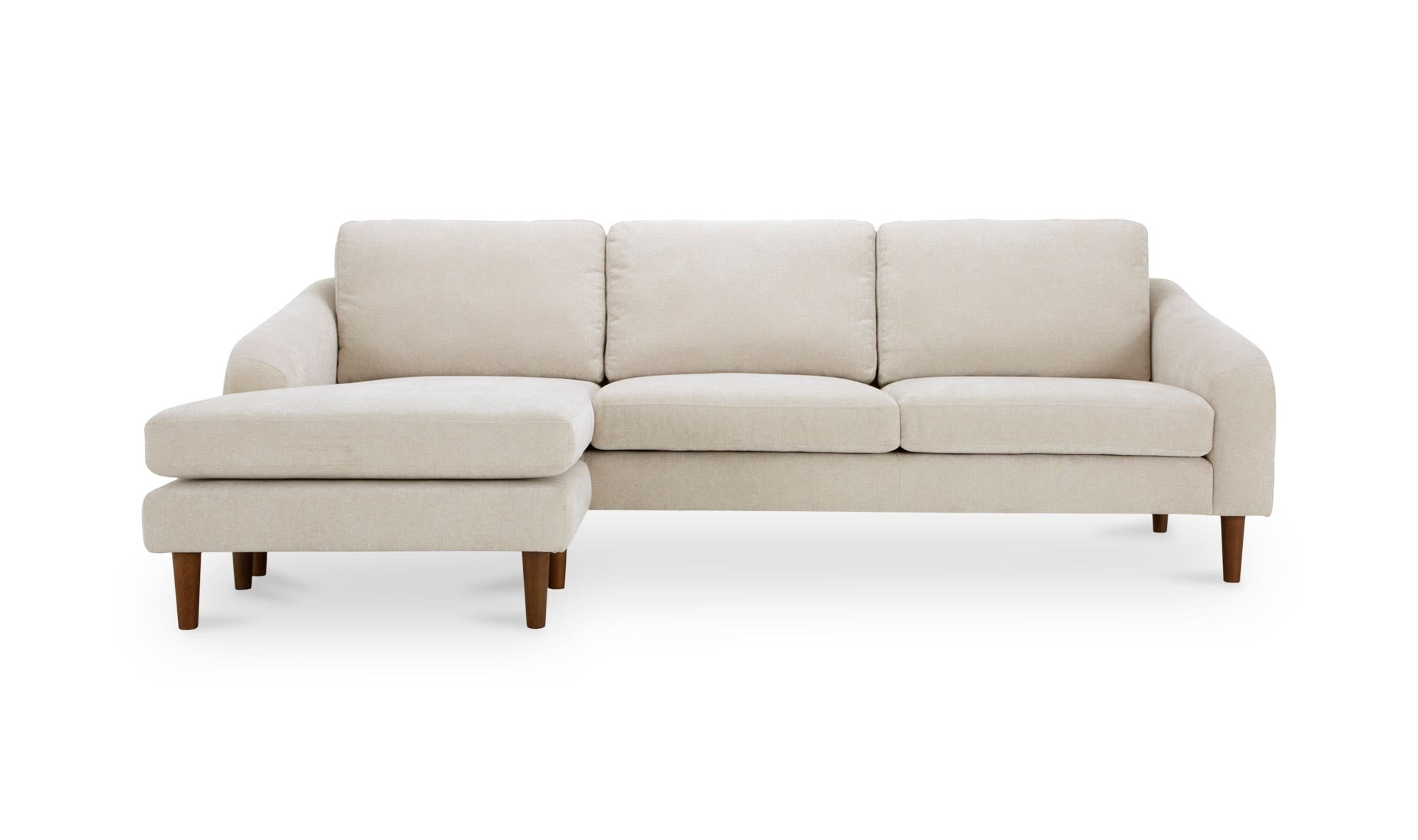 98" Oatmeal Upholstered Sectional