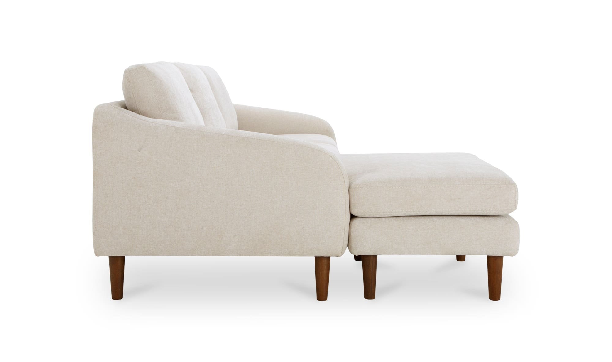 98" Oatmeal Upholstered Sectional