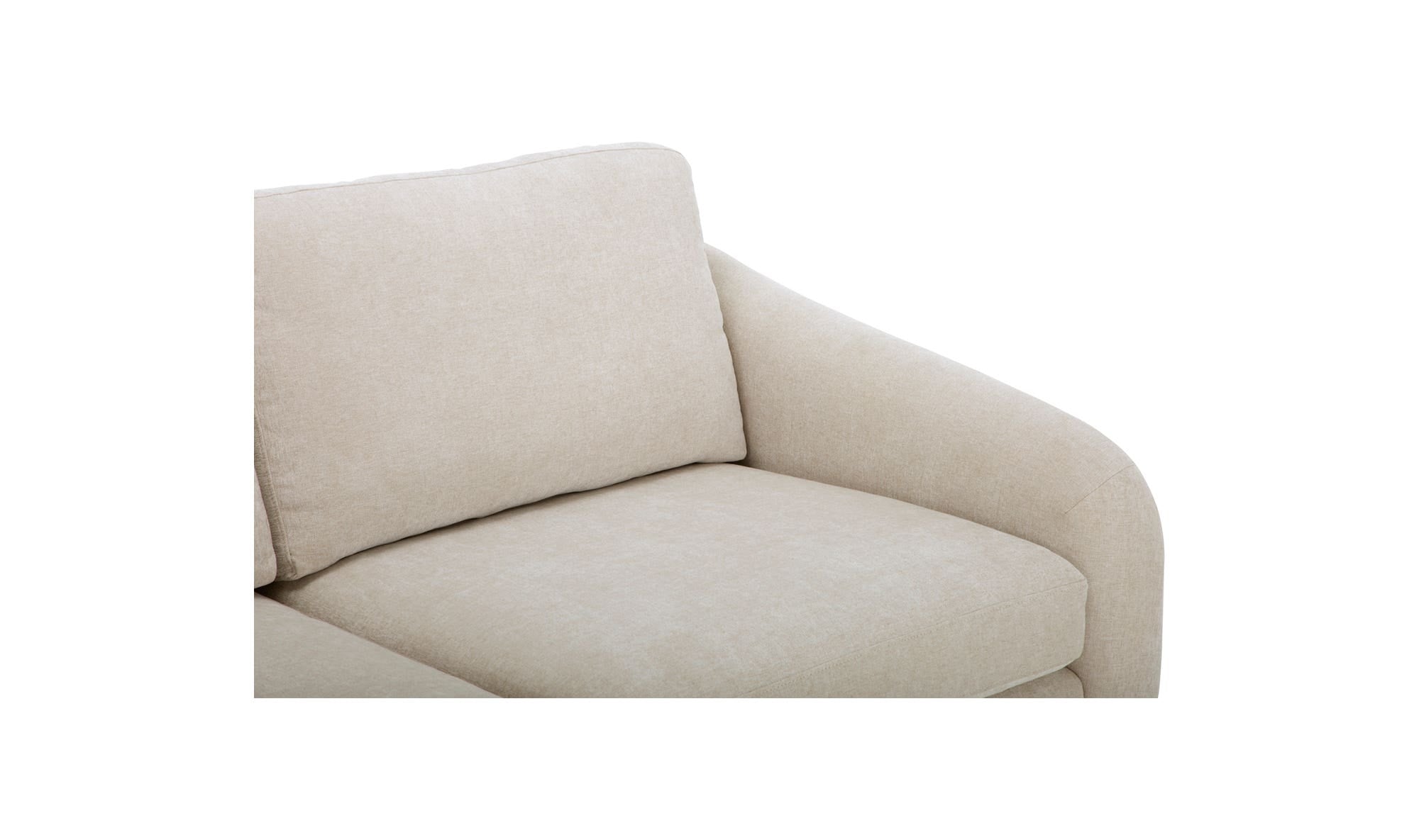 98" Oatmeal Upholstered Sectional
