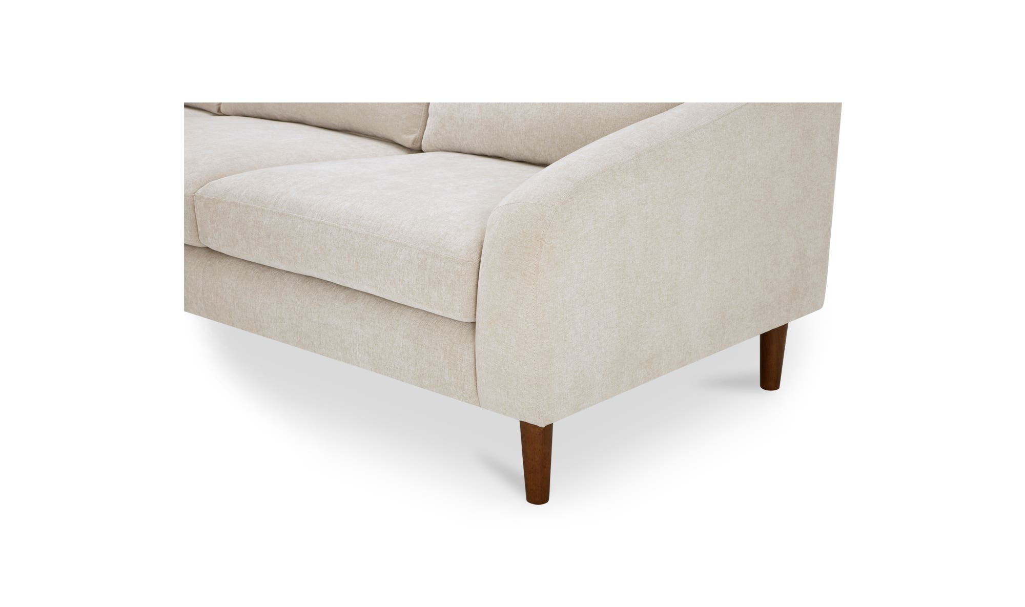 98" Oatmeal Upholstered Sectional