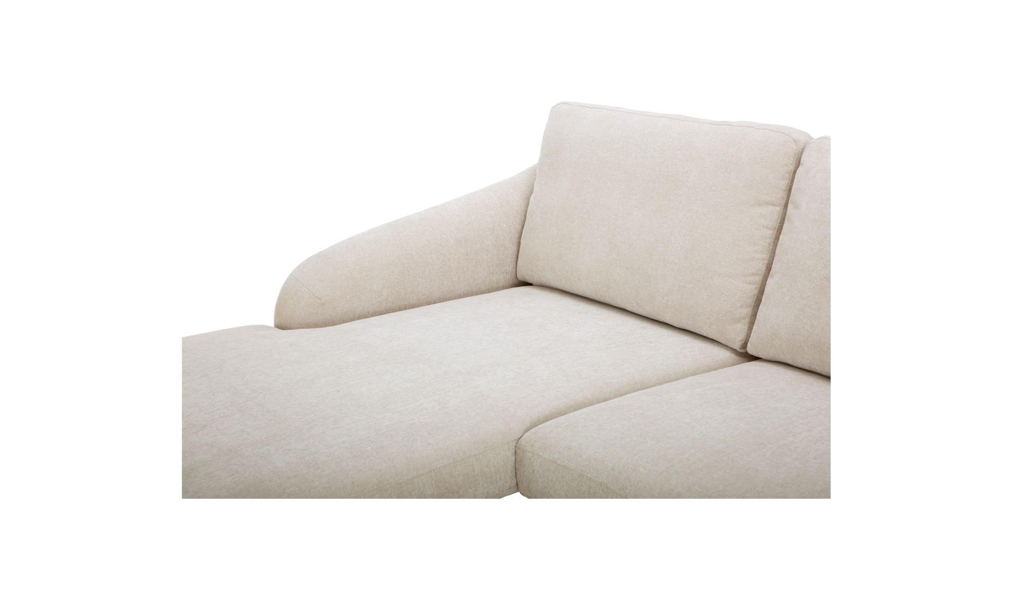 98" Oatmeal Upholstered Sectional
