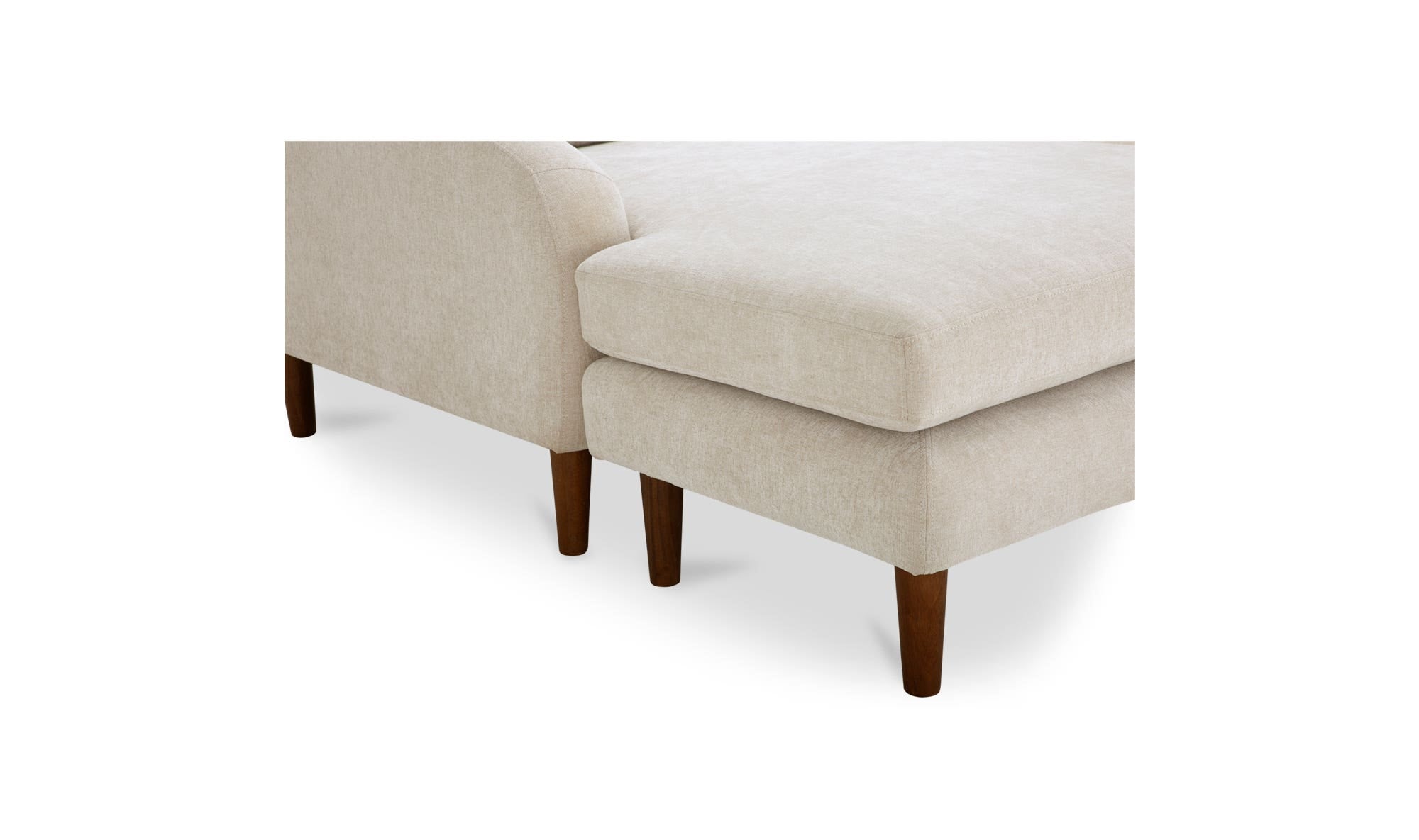 98" Oatmeal Upholstered Sectional