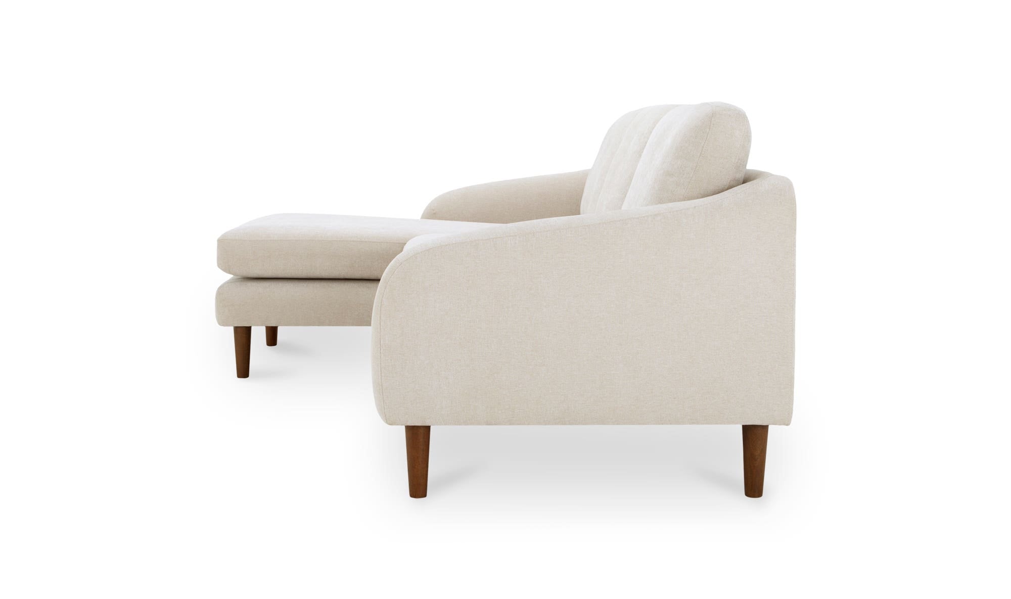98" Oatmeal Upholstered Sectional