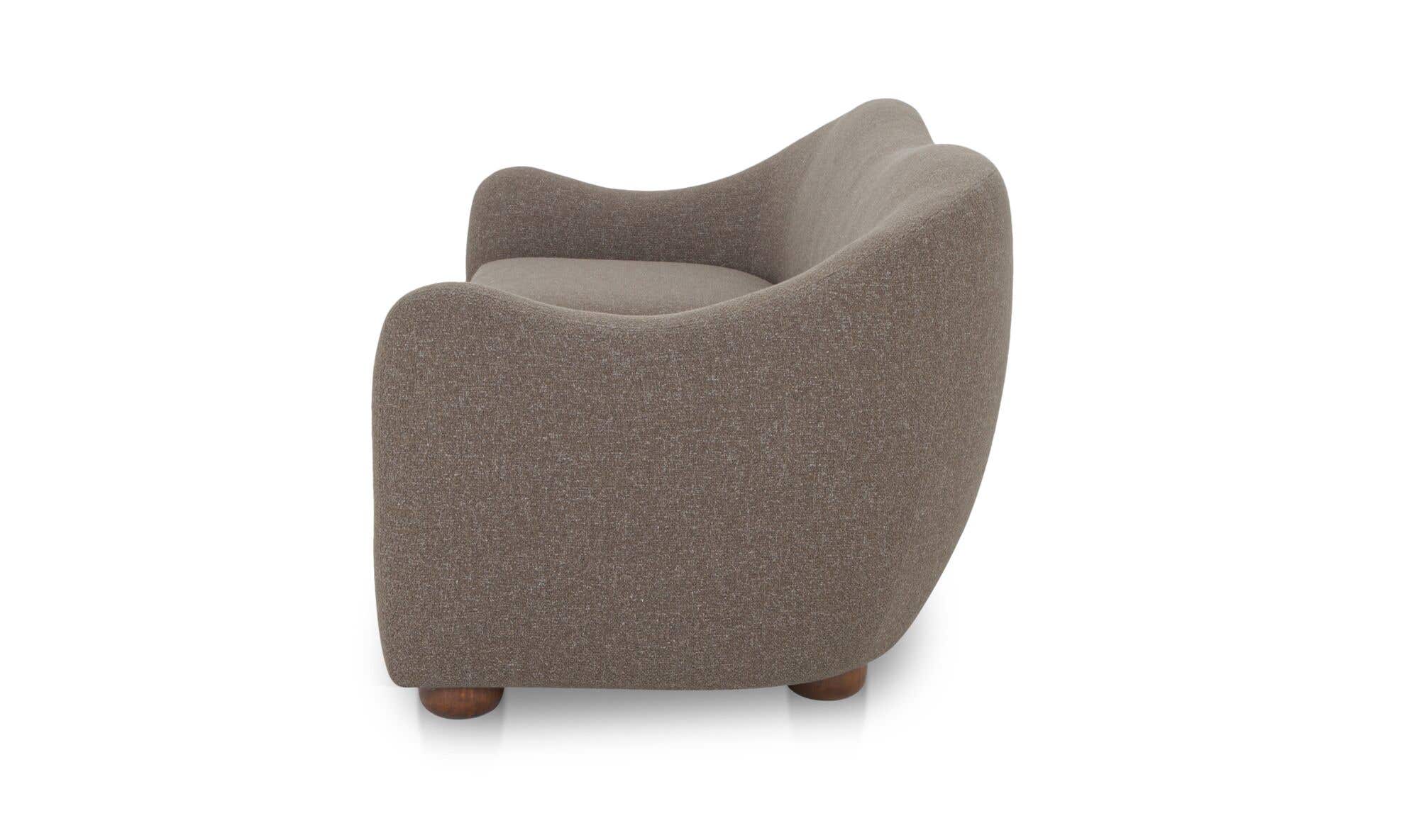 89.8" Brown Upholstered Sofa