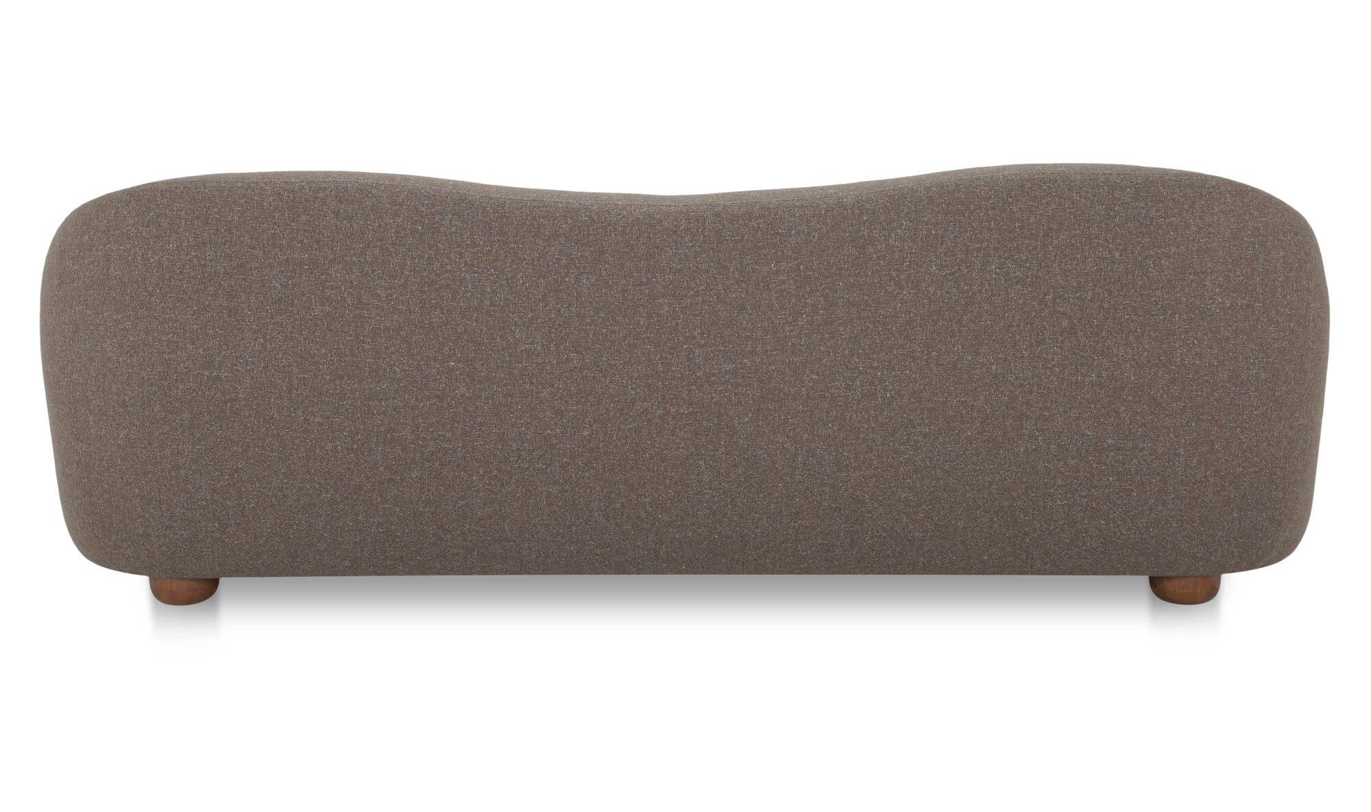 89.8" Brown Upholstered Sofa