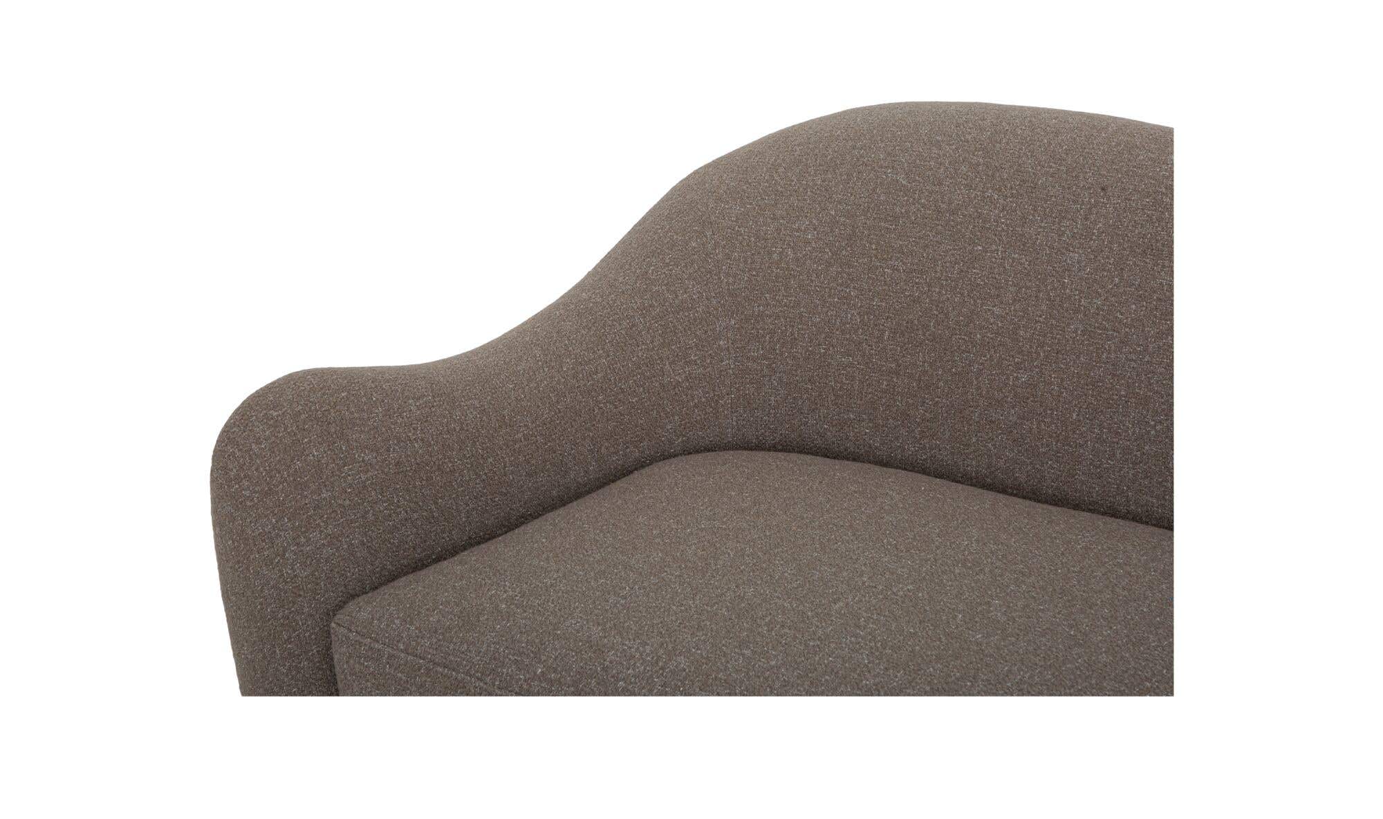 89.8" Brown Upholstered Sofa