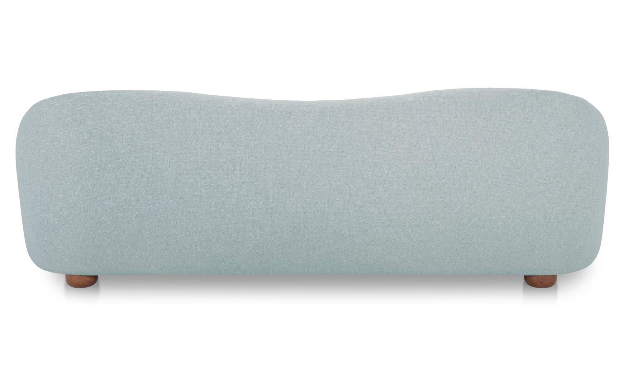 89.8" Light Blue Upholstered Sofa