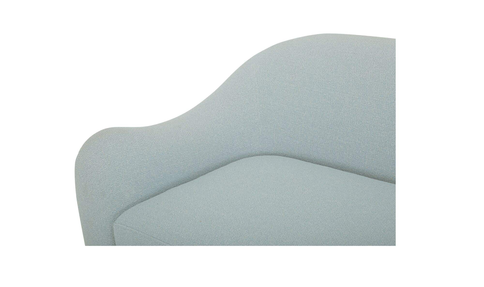 89.8" Light Blue Upholstered Sofa