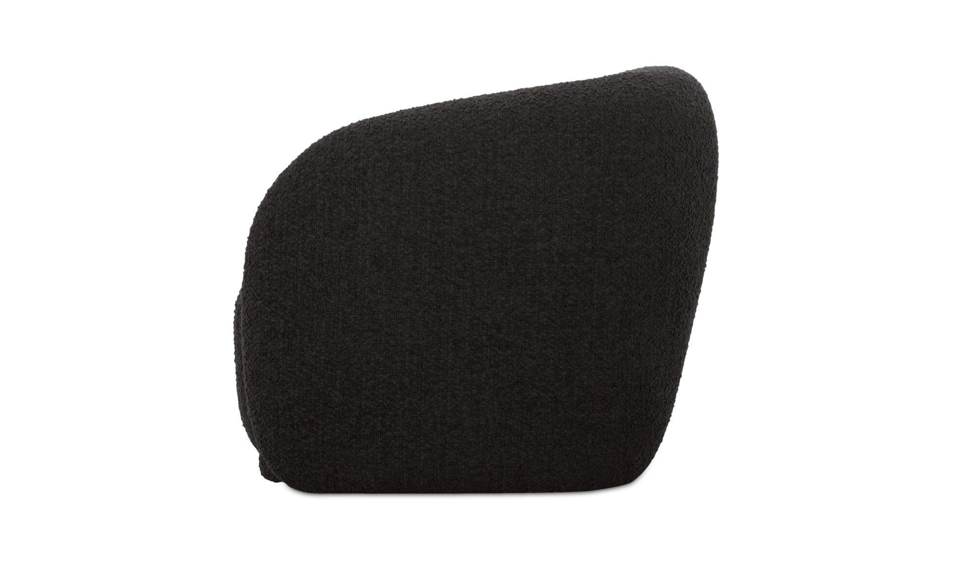 37" Black Boucle Accent Chair