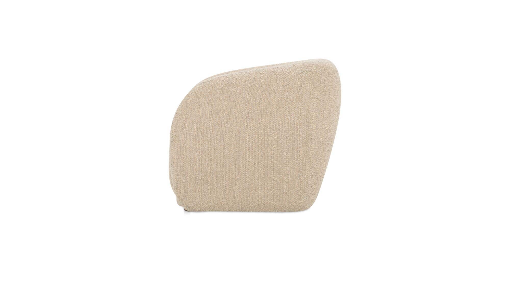 37" Beige Boucle Accent Chair