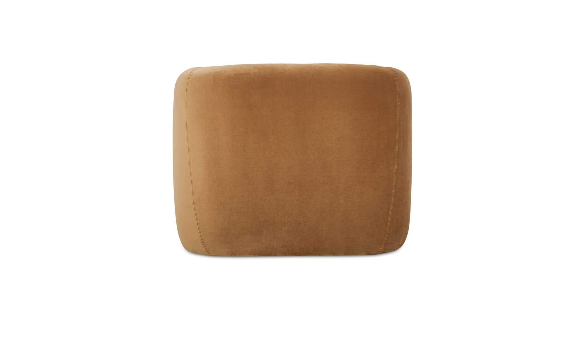 37" Tan Faux Mohair Upholstered Accent Chair