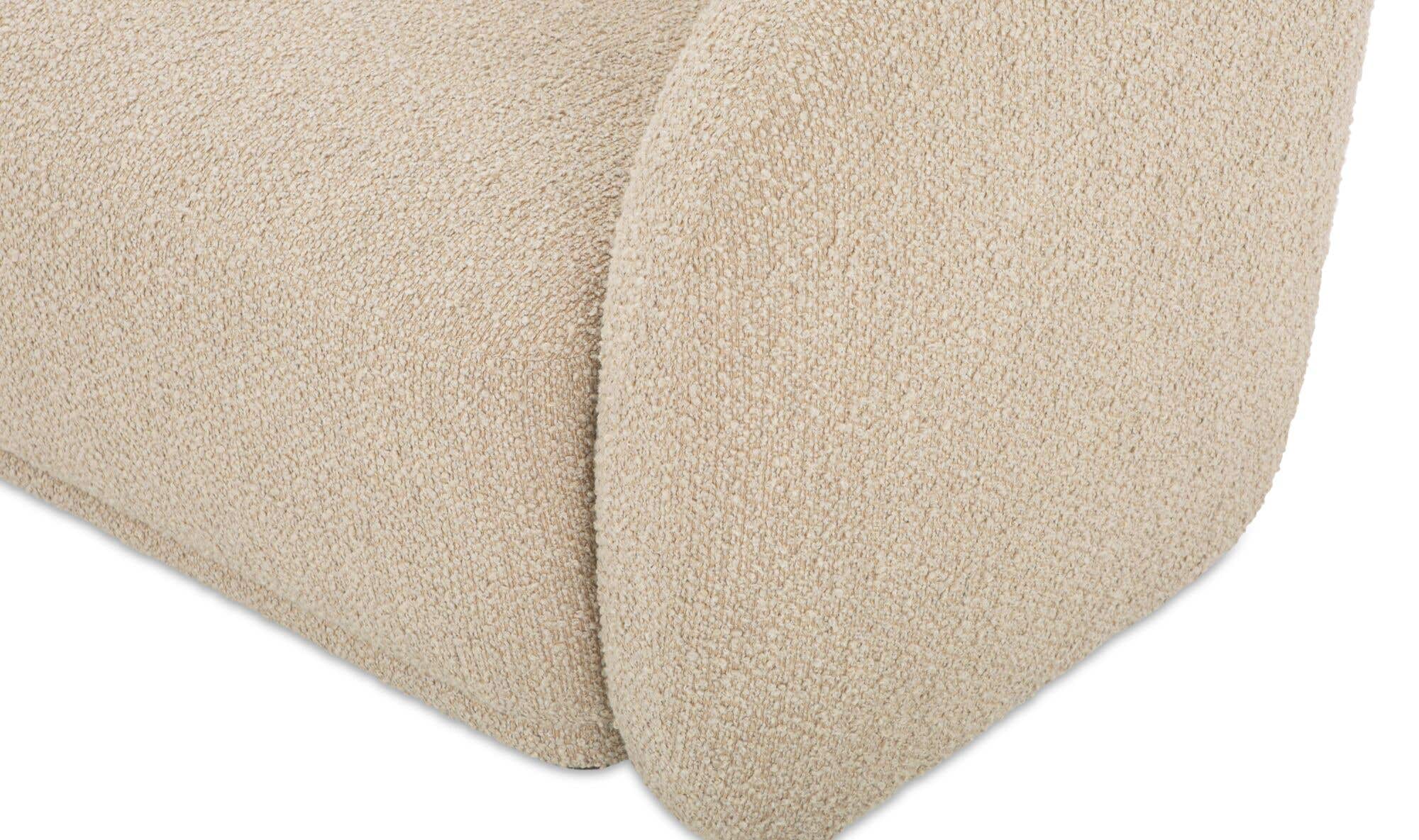 92" Beige Boucle Sofa