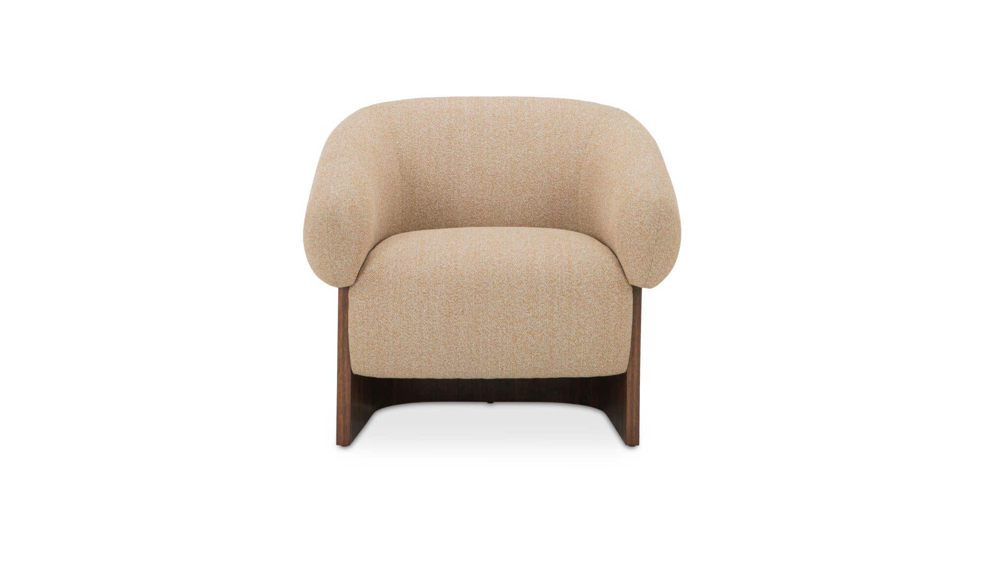 33.27" Flecked Tan Upholstered Accent Chair
