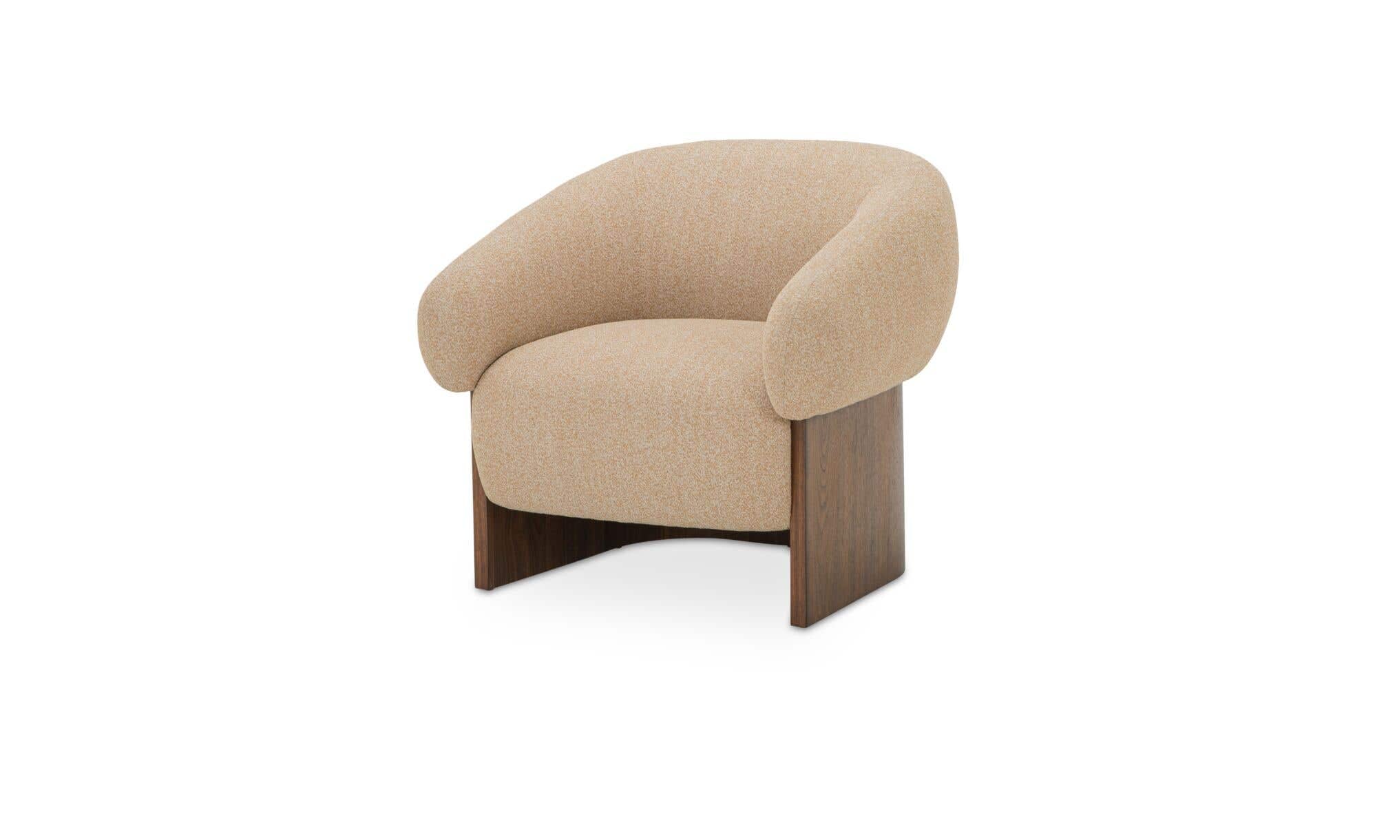 33.27" Flecked Tan Upholstered Accent Chair