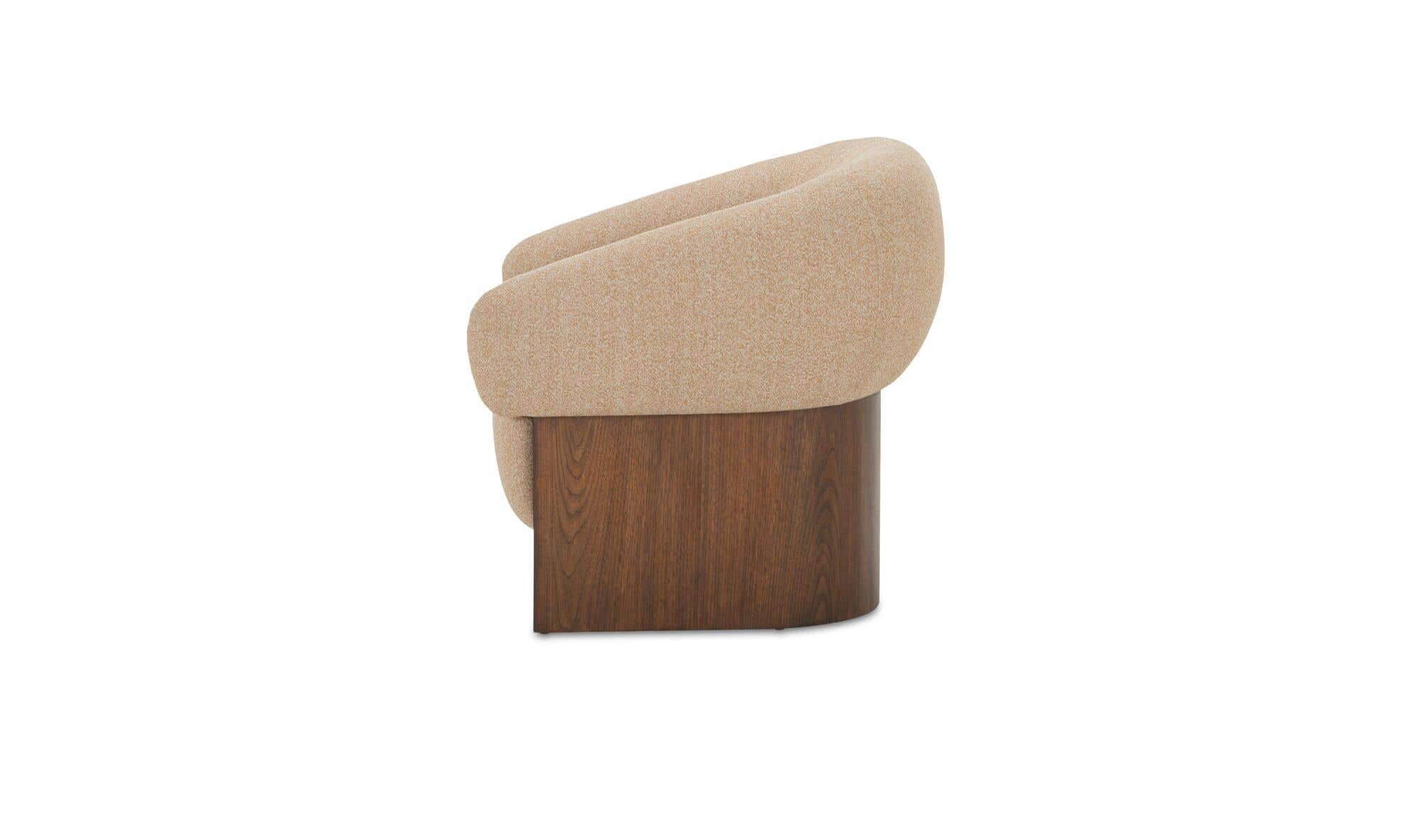 33.27" Flecked Tan Upholstered Accent Chair
