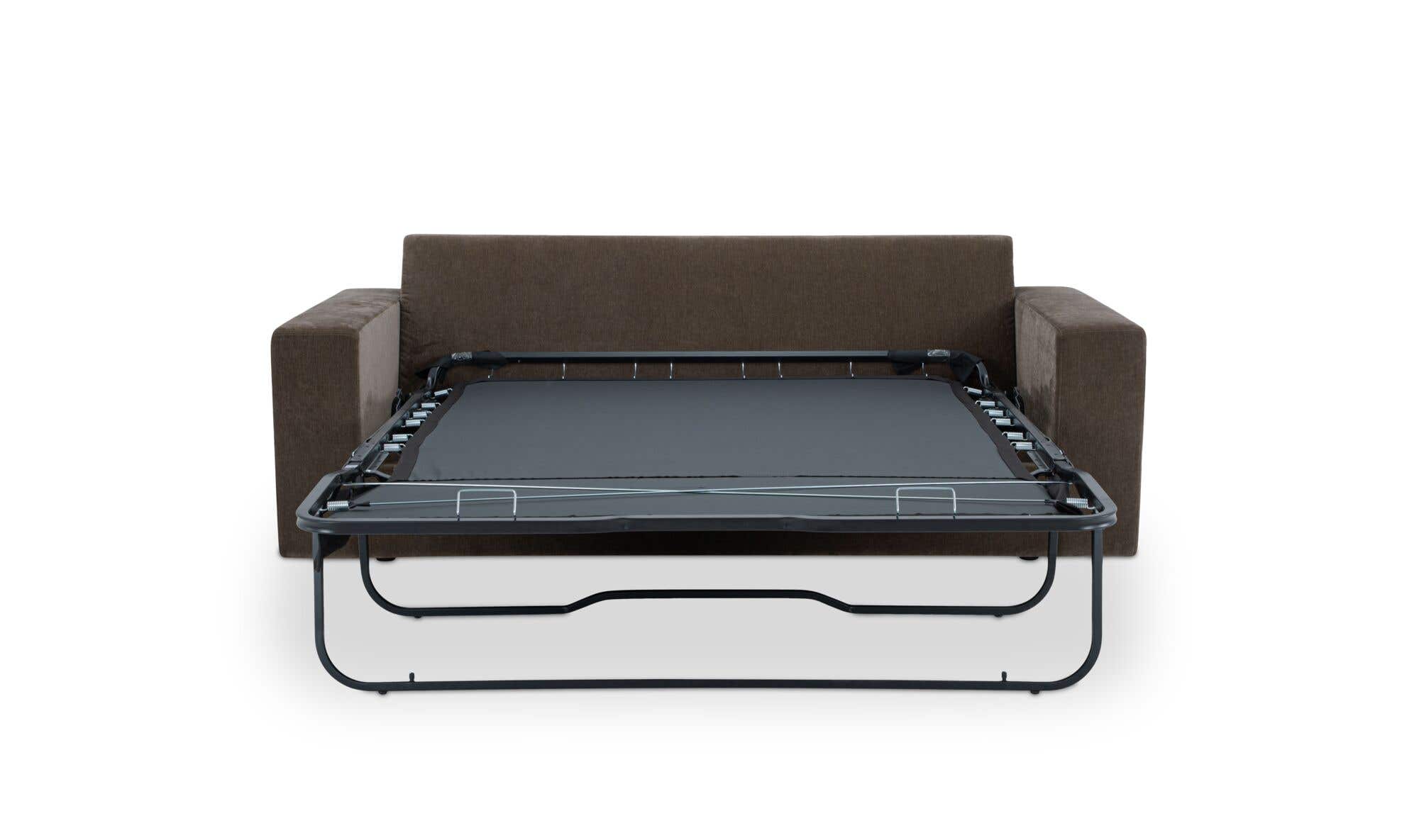 87.8" Warm Charcoal Upholstered Sleeper Sofa