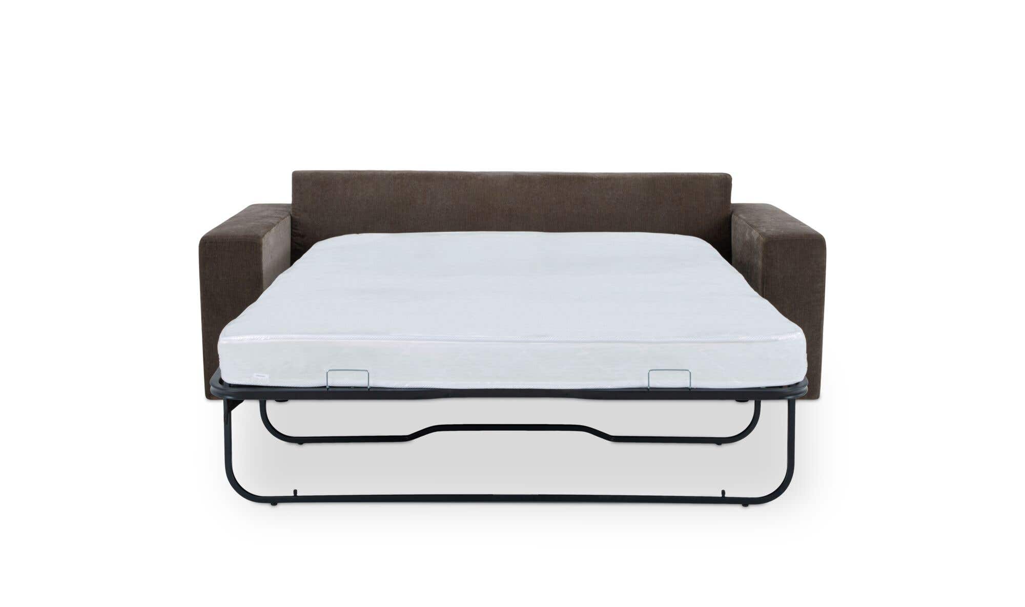 87.8" Warm Charcoal Upholstered Sleeper Sofa