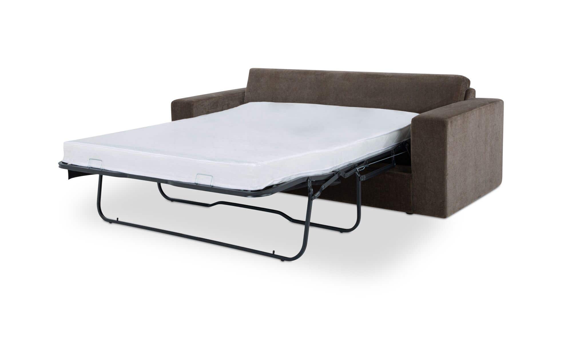 87.8" Warm Charcoal Upholstered Sleeper Sofa