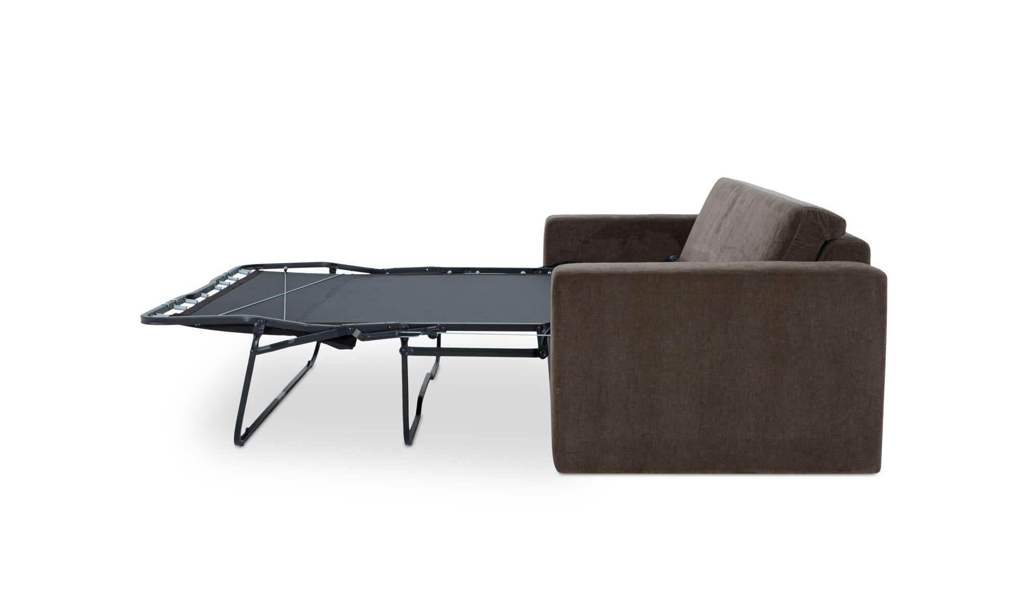 87.8" Warm Charcoal Upholstered Sleeper Sofa