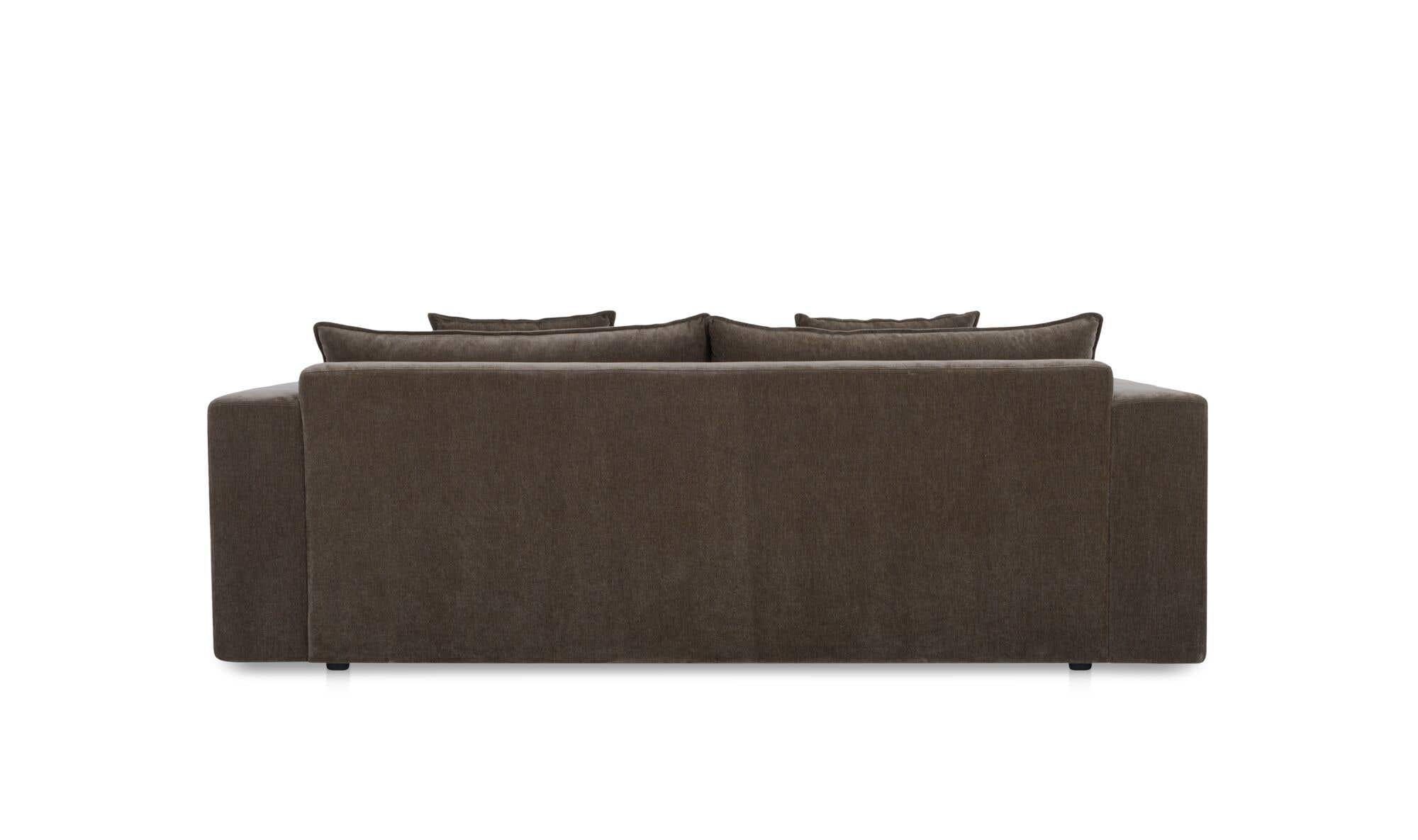 87.8" Warm Charcoal Upholstered Sleeper Sofa