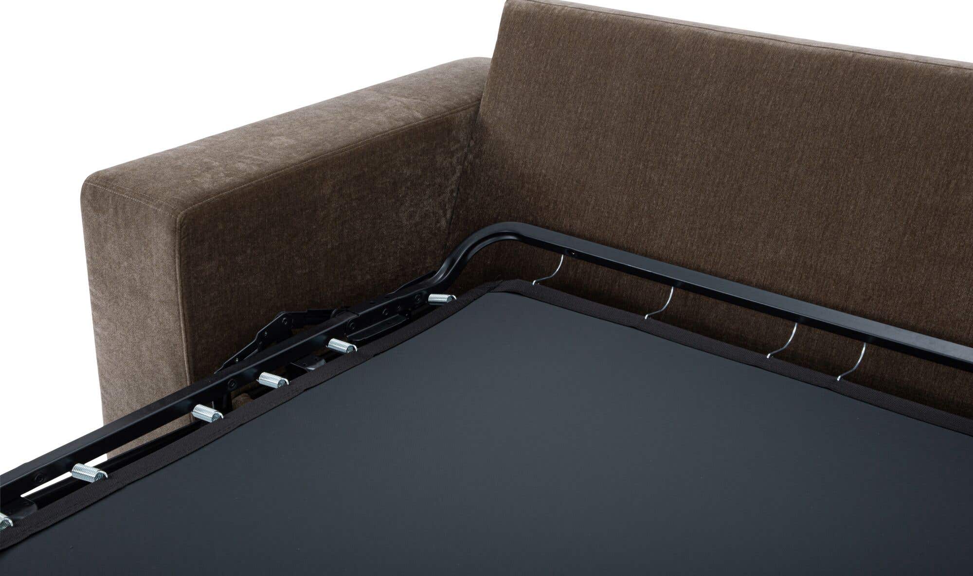87.8" Warm Charcoal Upholstered Sleeper Sofa
